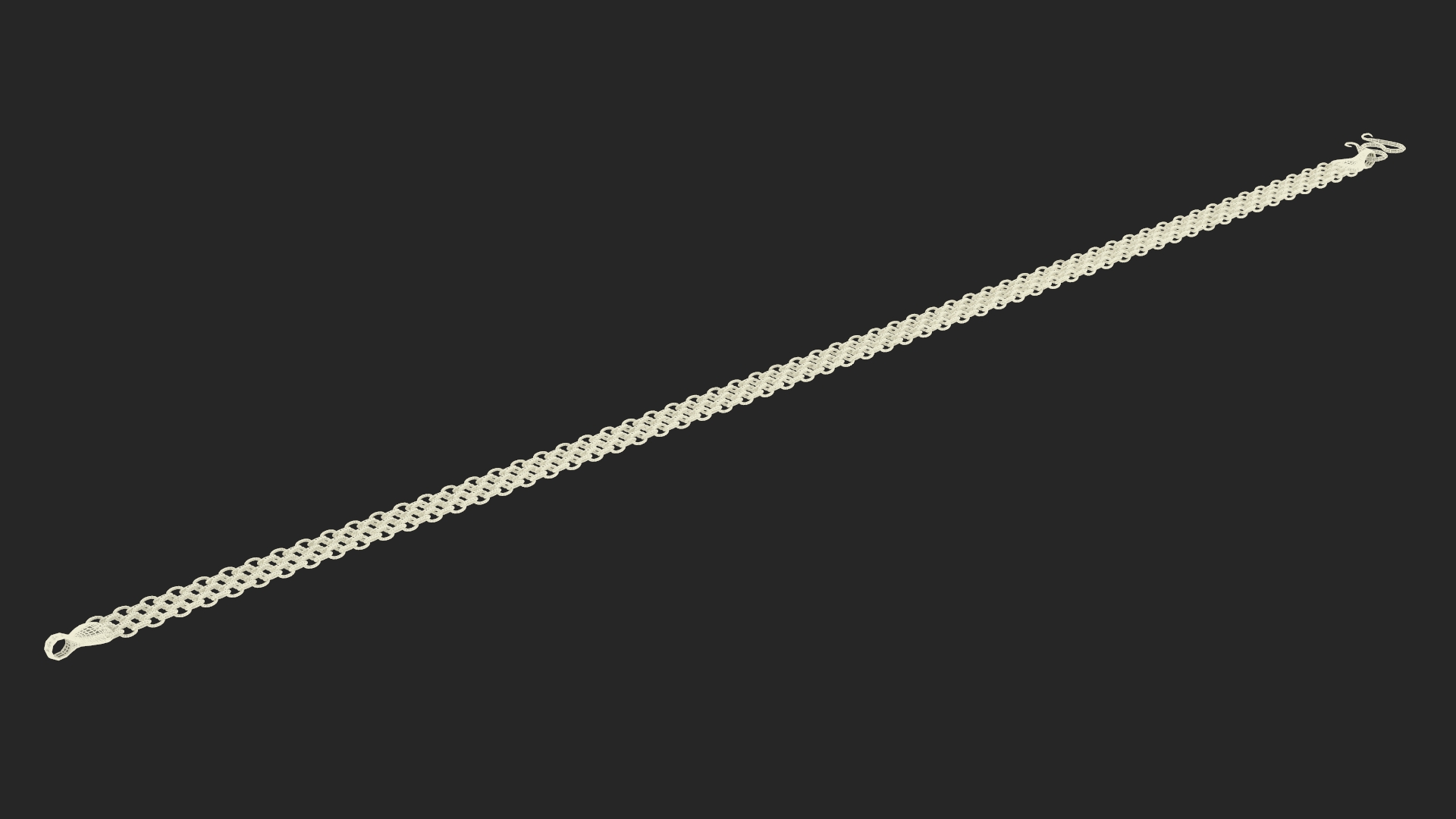 3D Mesh Jewelry Chain Gold model