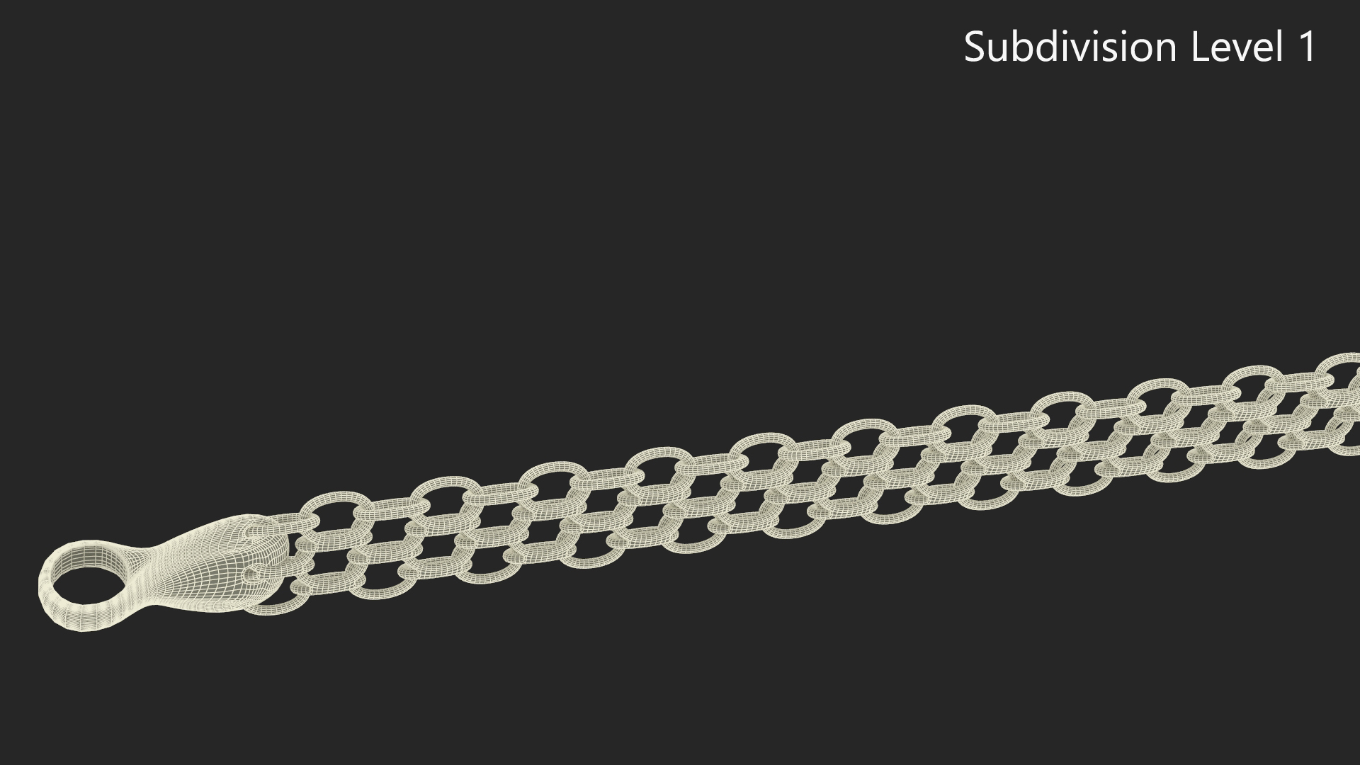 3D Mesh Jewelry Chain Gold model