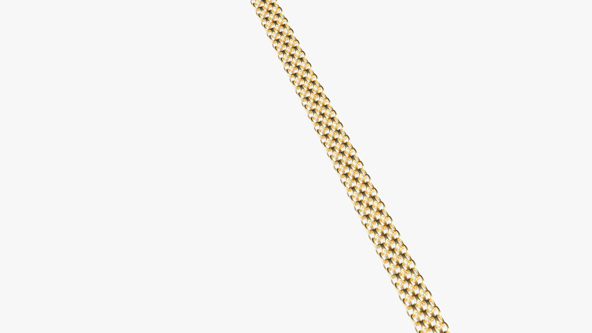 3D Mesh Jewelry Chain Gold model
