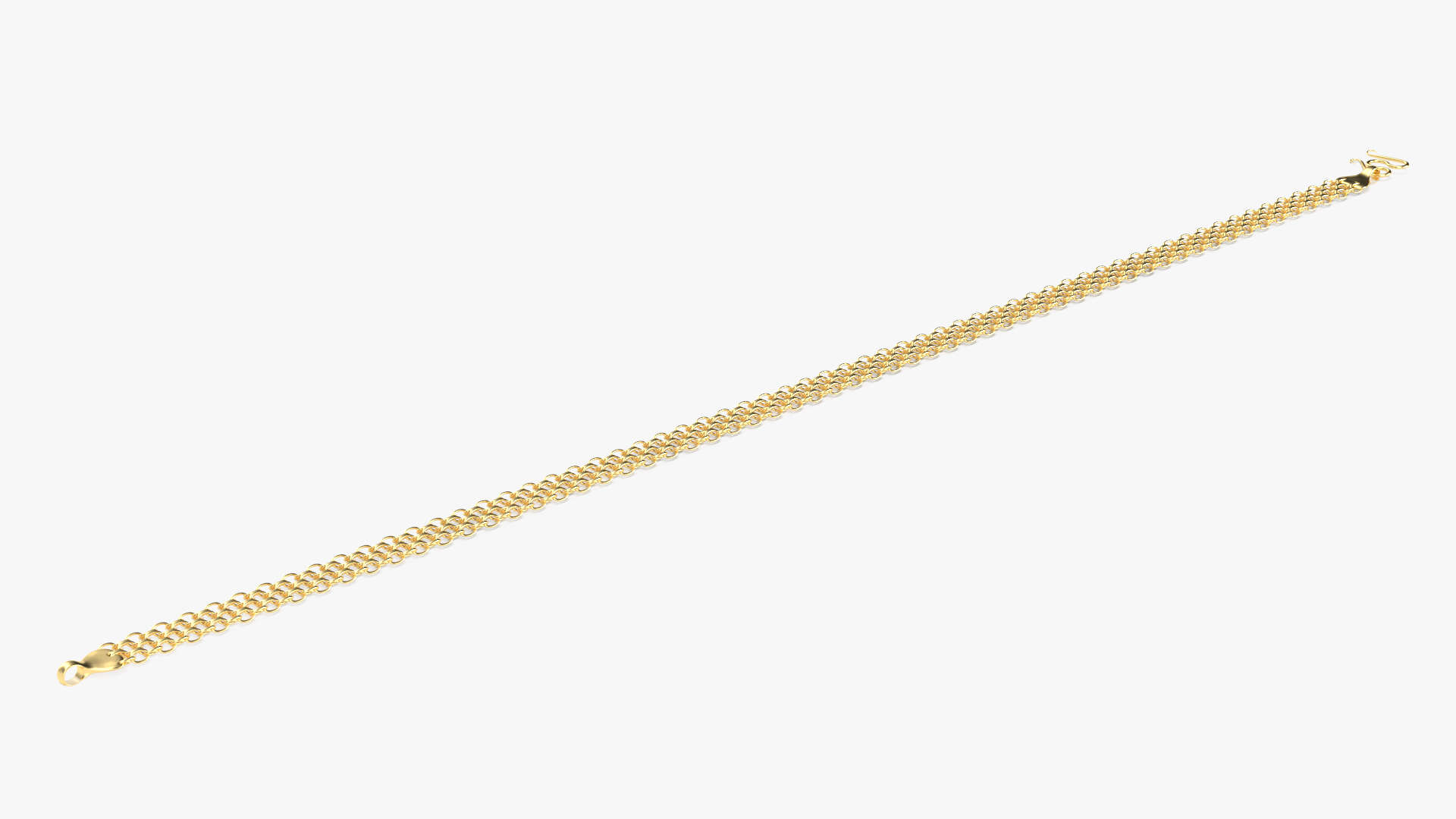 3D Mesh Jewelry Chain Gold model