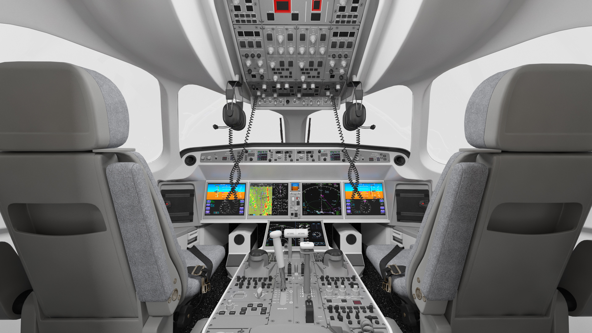 3D model Airbus A220 100 Detailed Interior Rigged