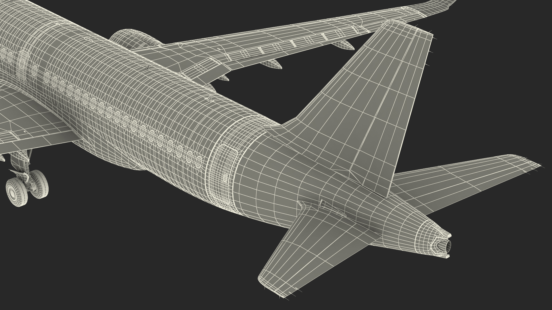 3D model Airbus A220 100 Detailed Interior Rigged