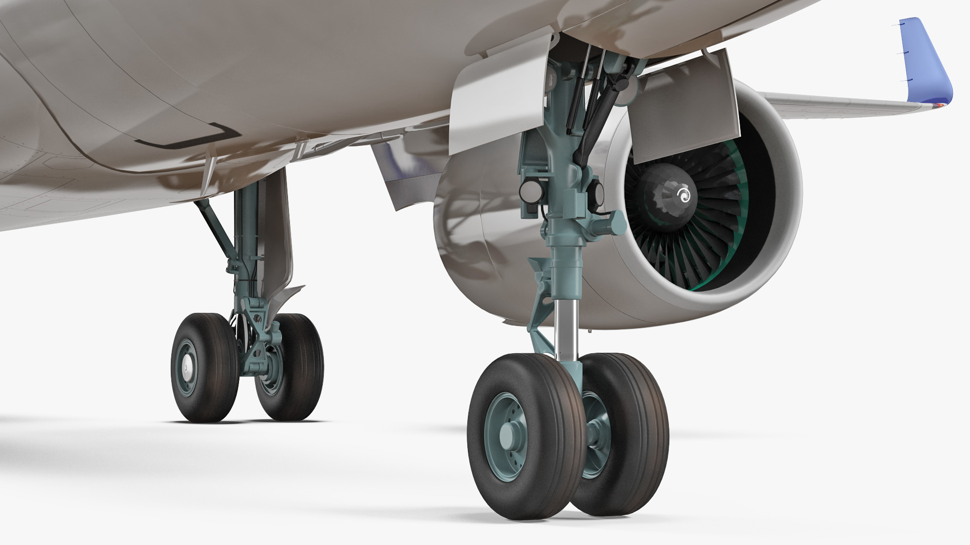 3D model Airbus A220 100 Detailed Interior Rigged