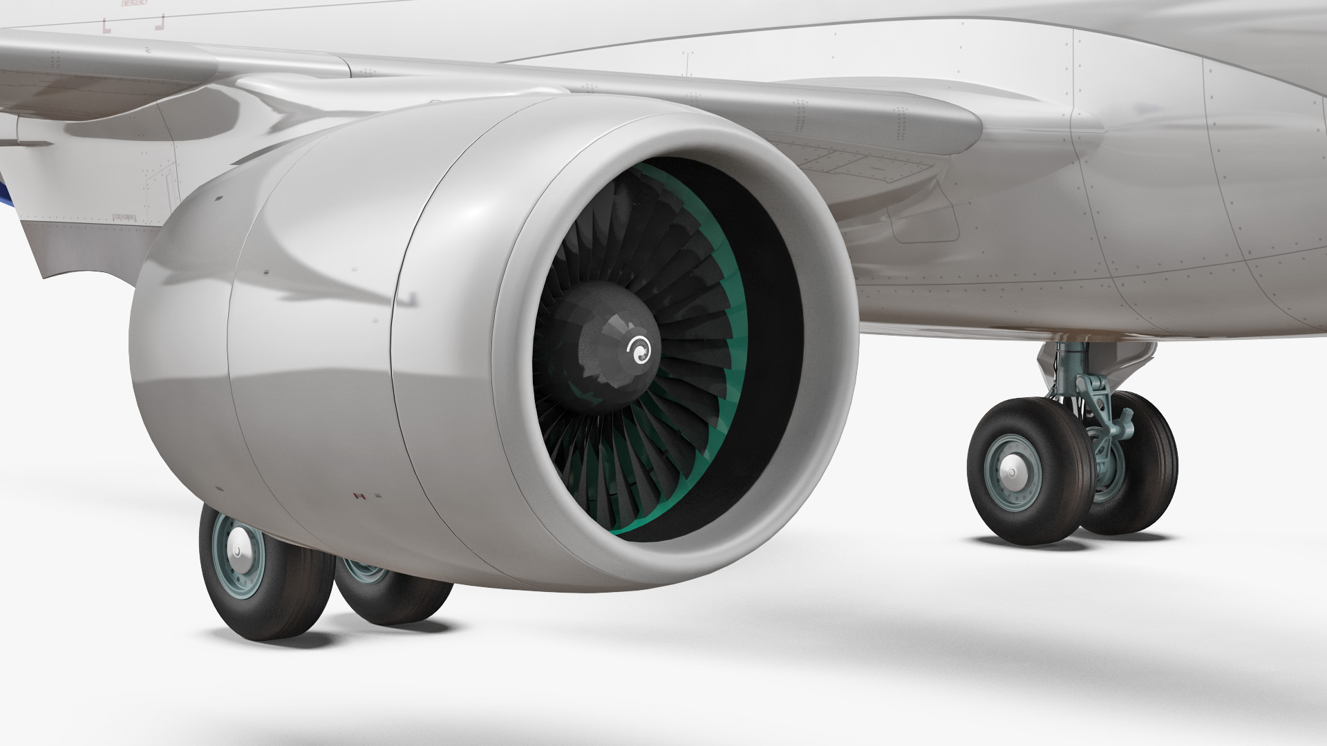3D model Airbus A220 100 Detailed Interior Rigged