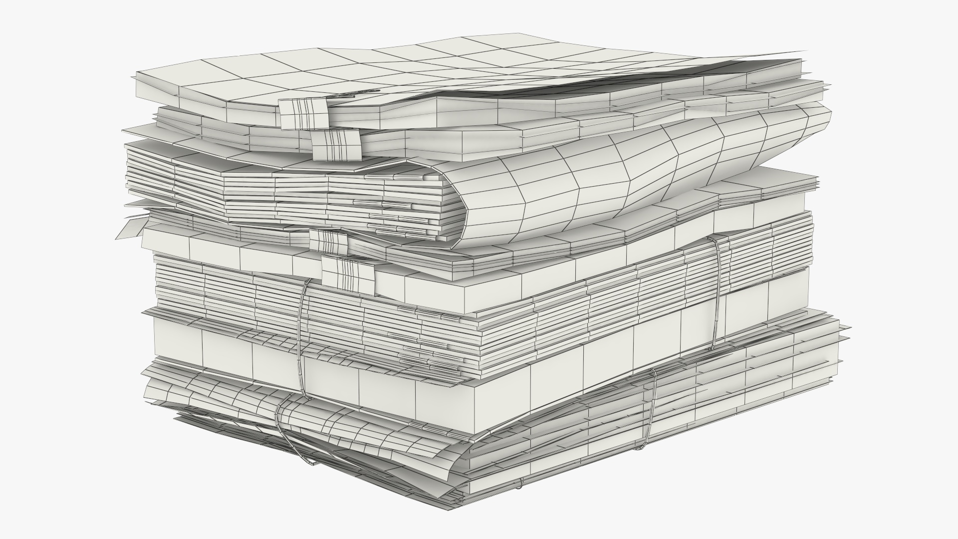 Paper Document Stack Game Ready - view 5