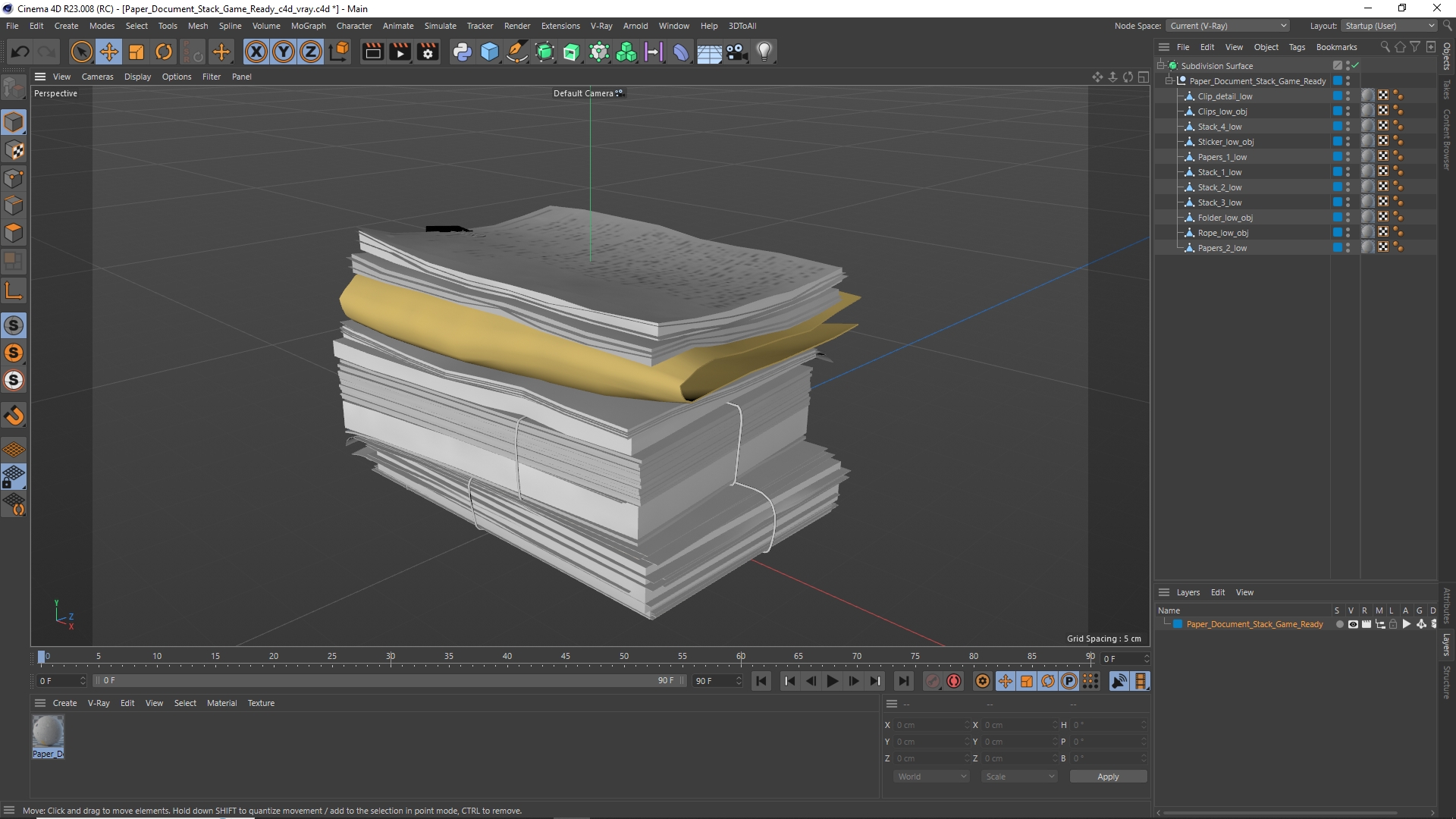 Paper Document Stack Game Ready - view 12