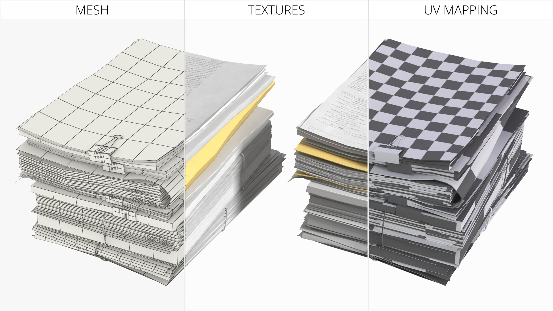 Paper Document Stack Game Ready - view 3