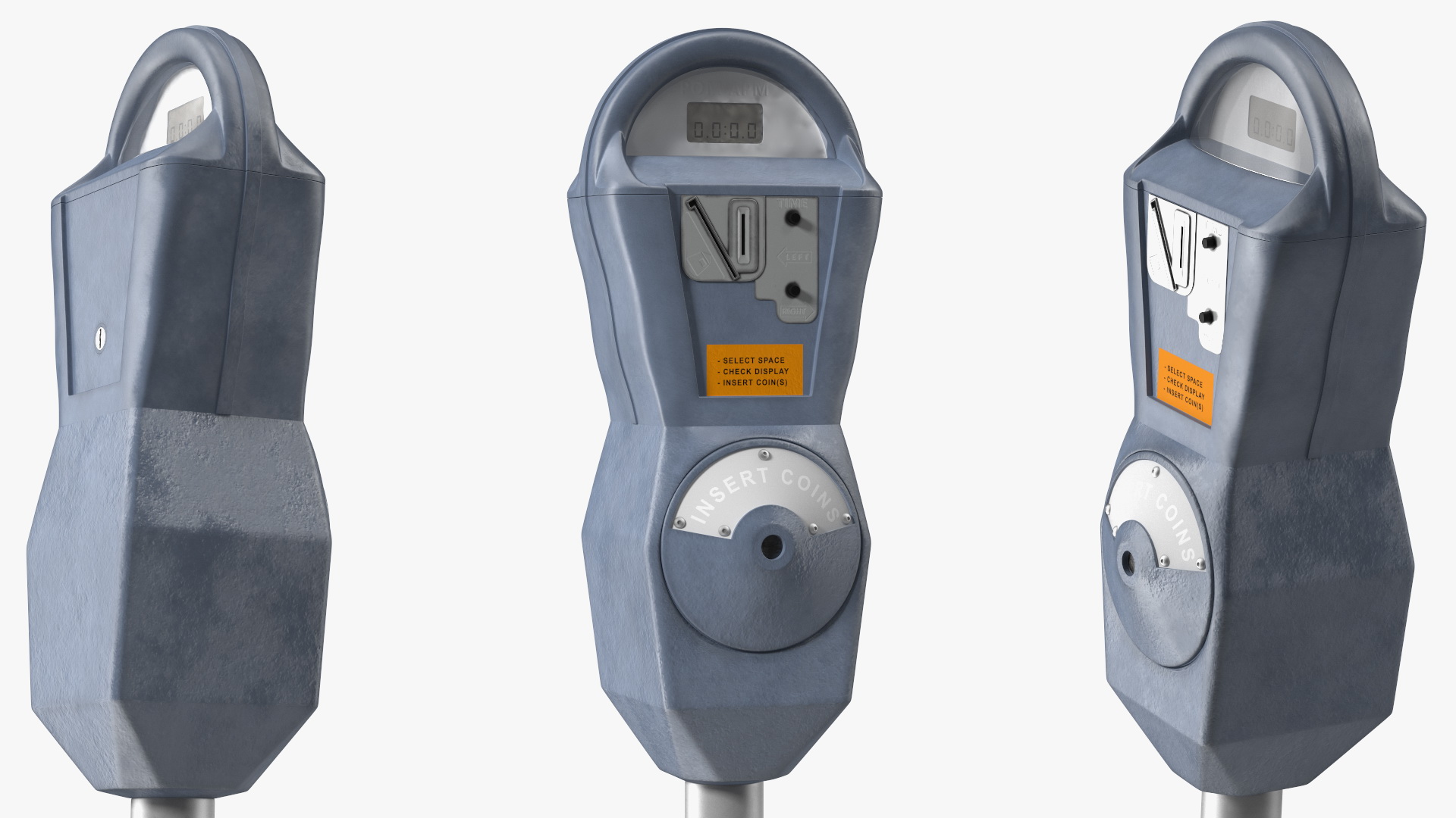 3D Digital Parking Meter with Sign