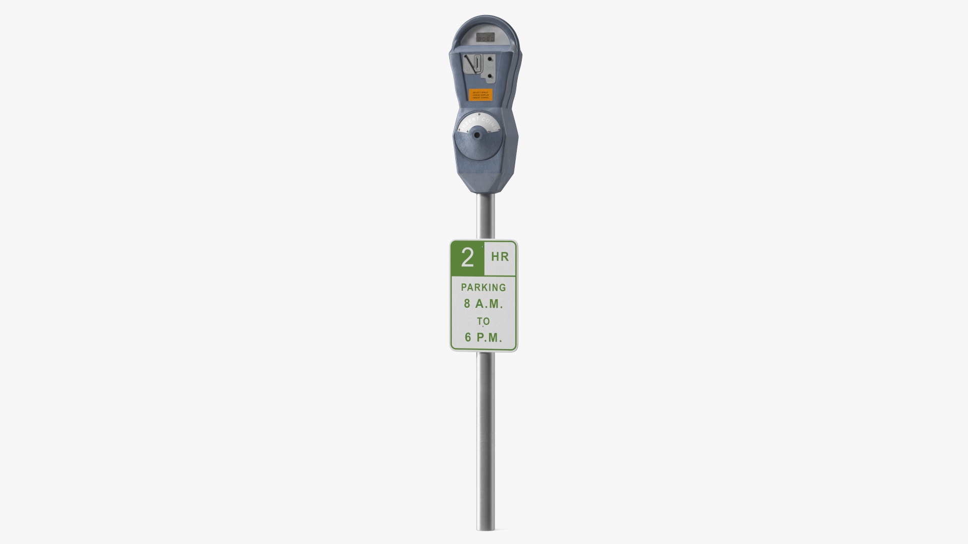 3D Digital Parking Meter with Sign
