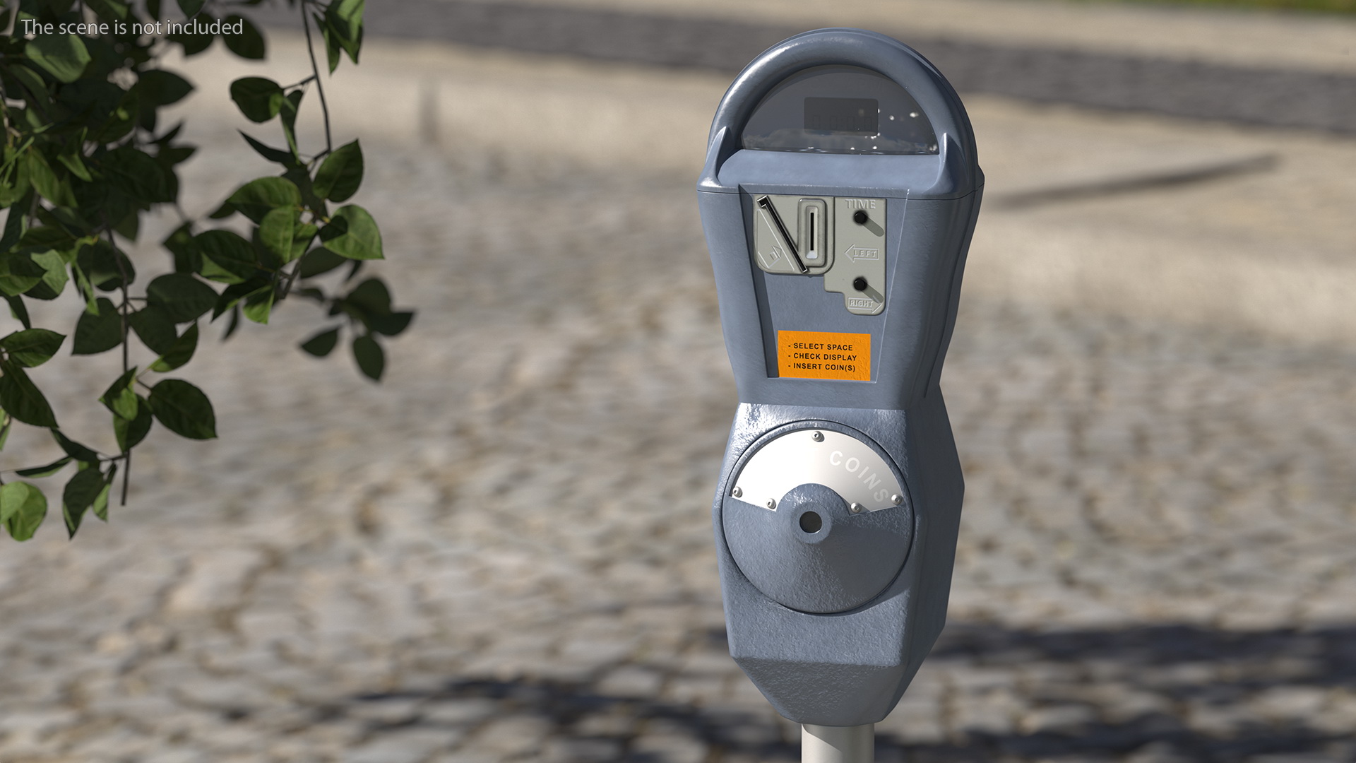 3D Digital Parking Meter with Sign