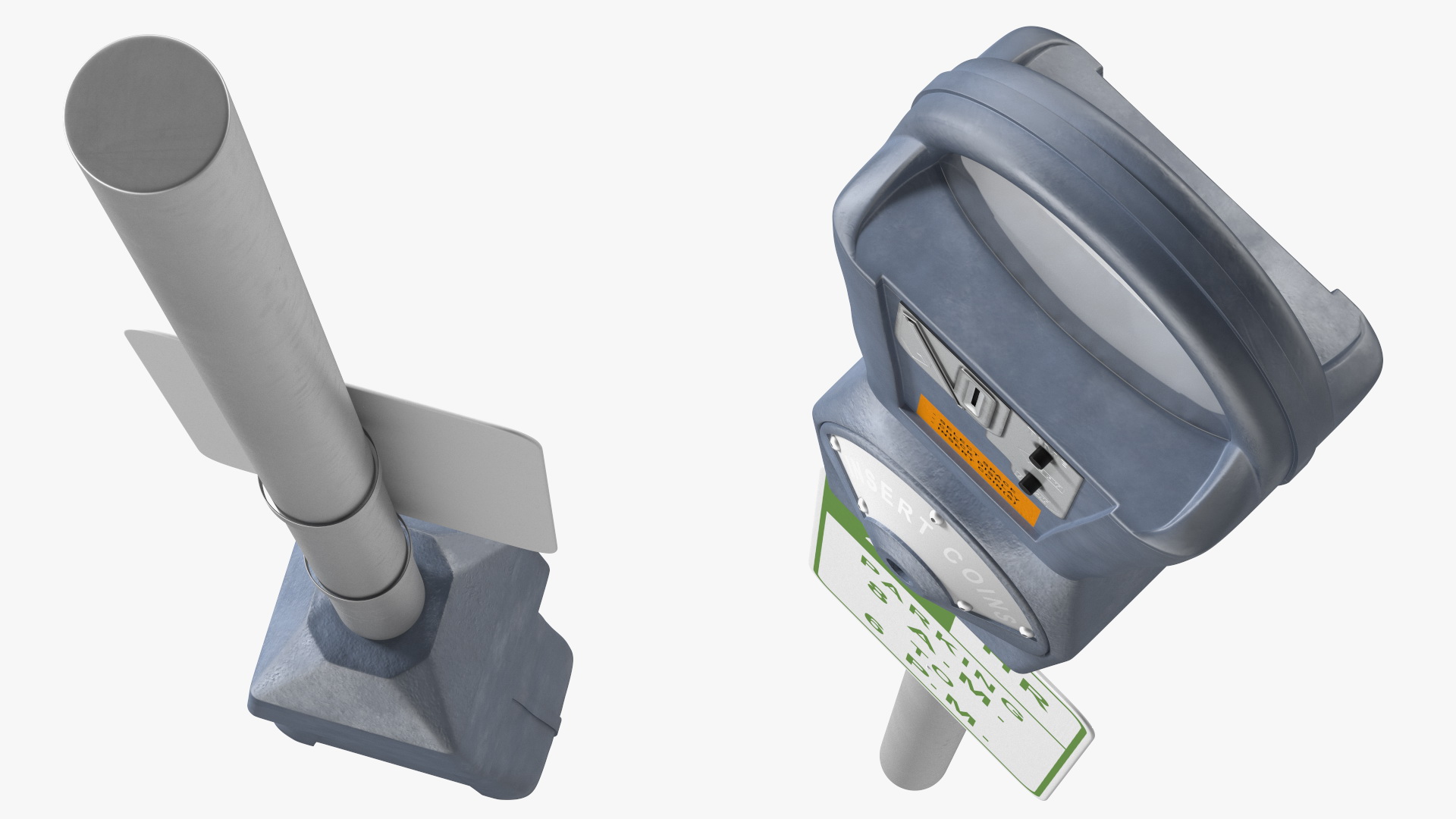 3D Digital Parking Meter with Sign