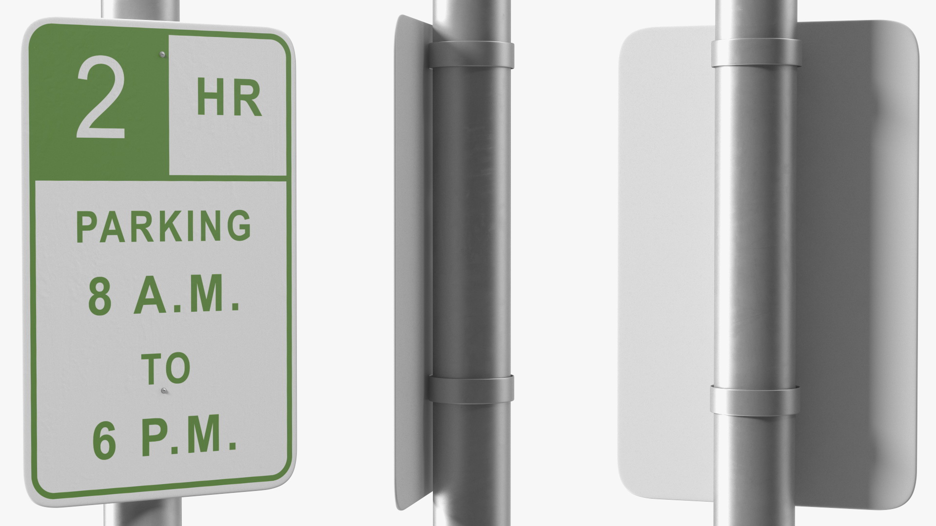 3D Digital Parking Meter with Sign