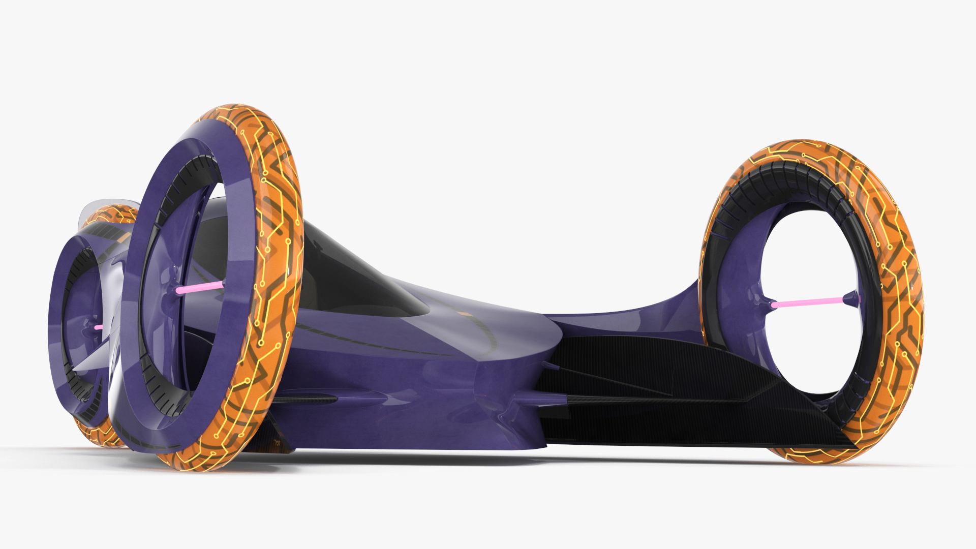 3D Futuristic Racing Supercar Concept Rigged