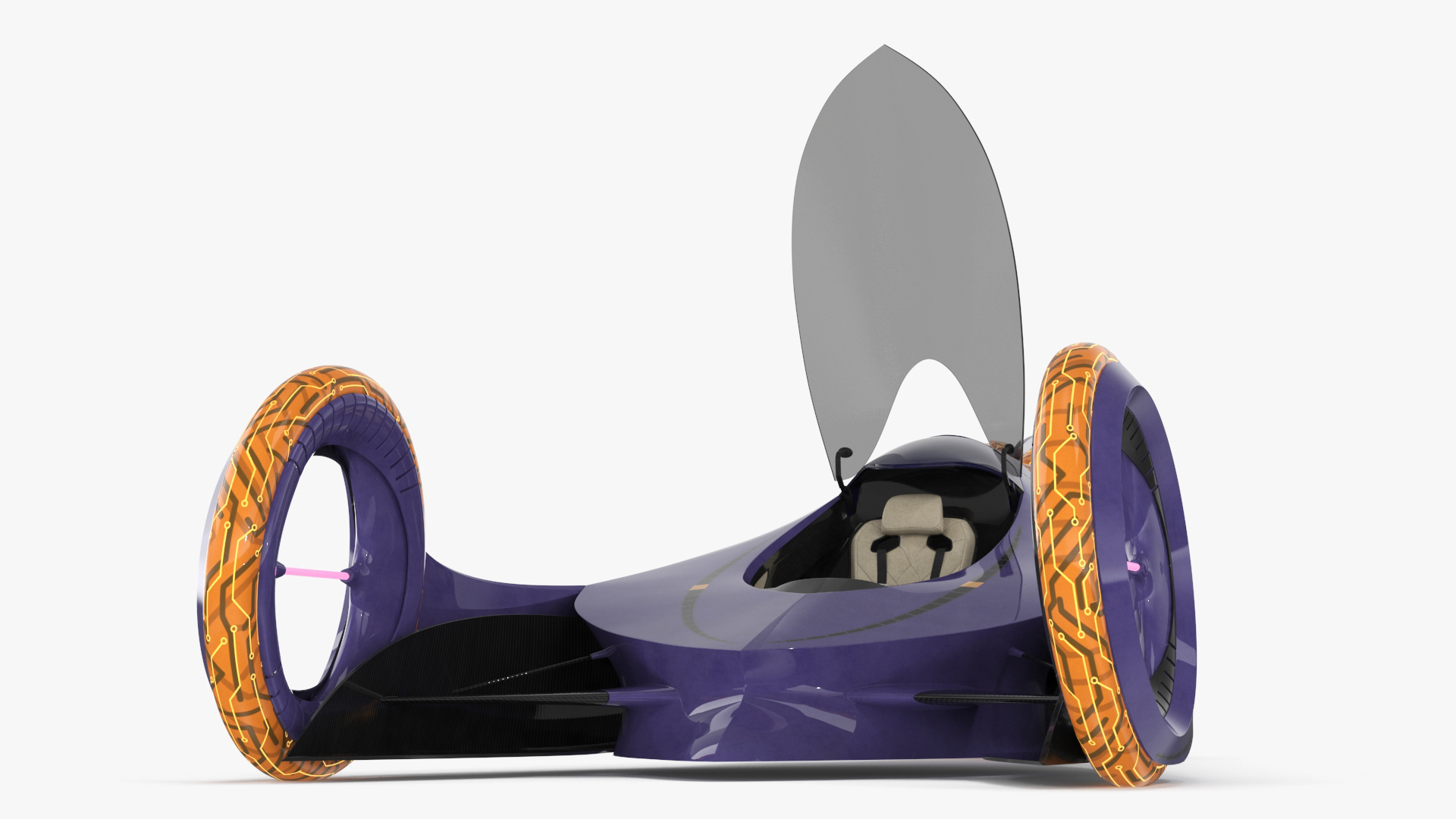 3D Futuristic Racing Supercar Concept Rigged