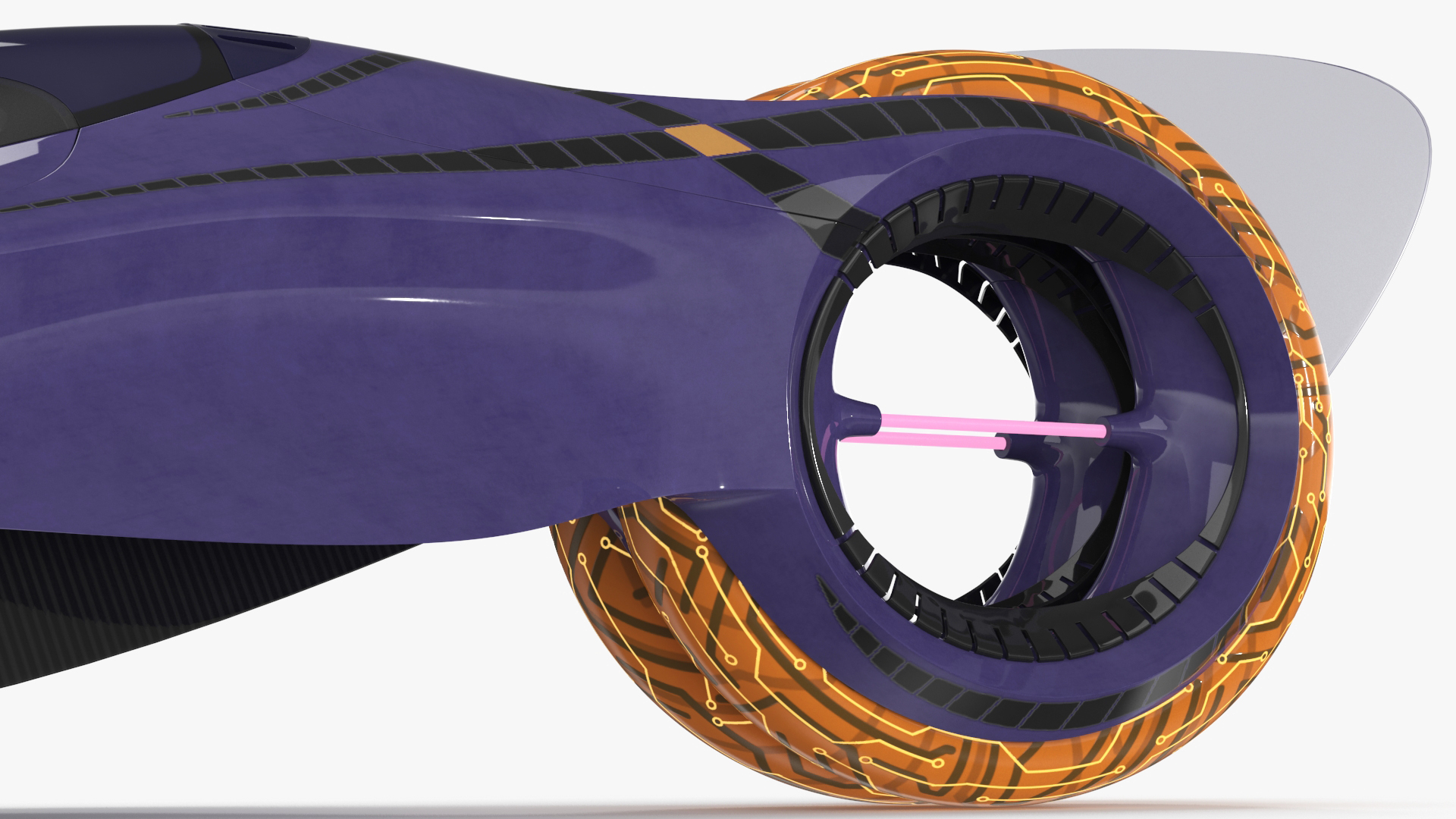 3D Futuristic Racing Supercar Concept Rigged