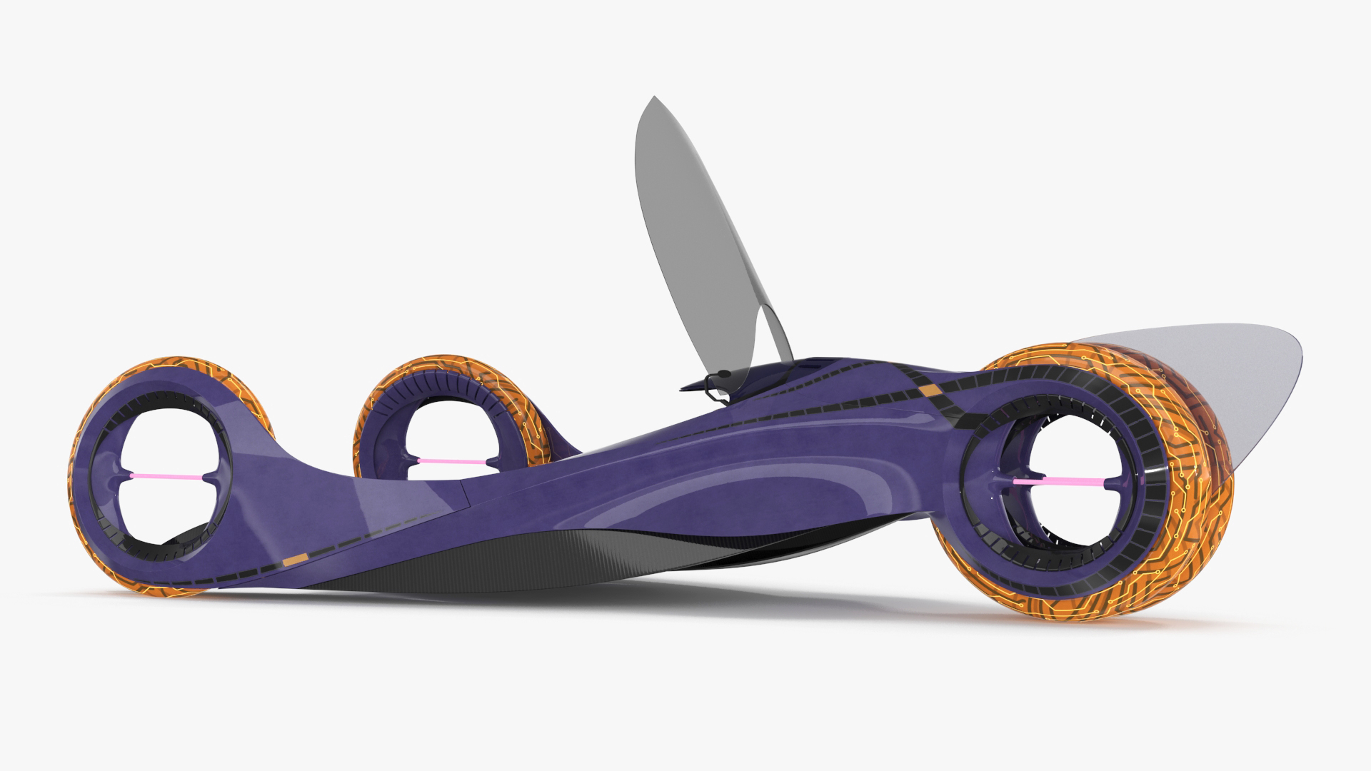 3D Futuristic Racing Supercar Concept Rigged
