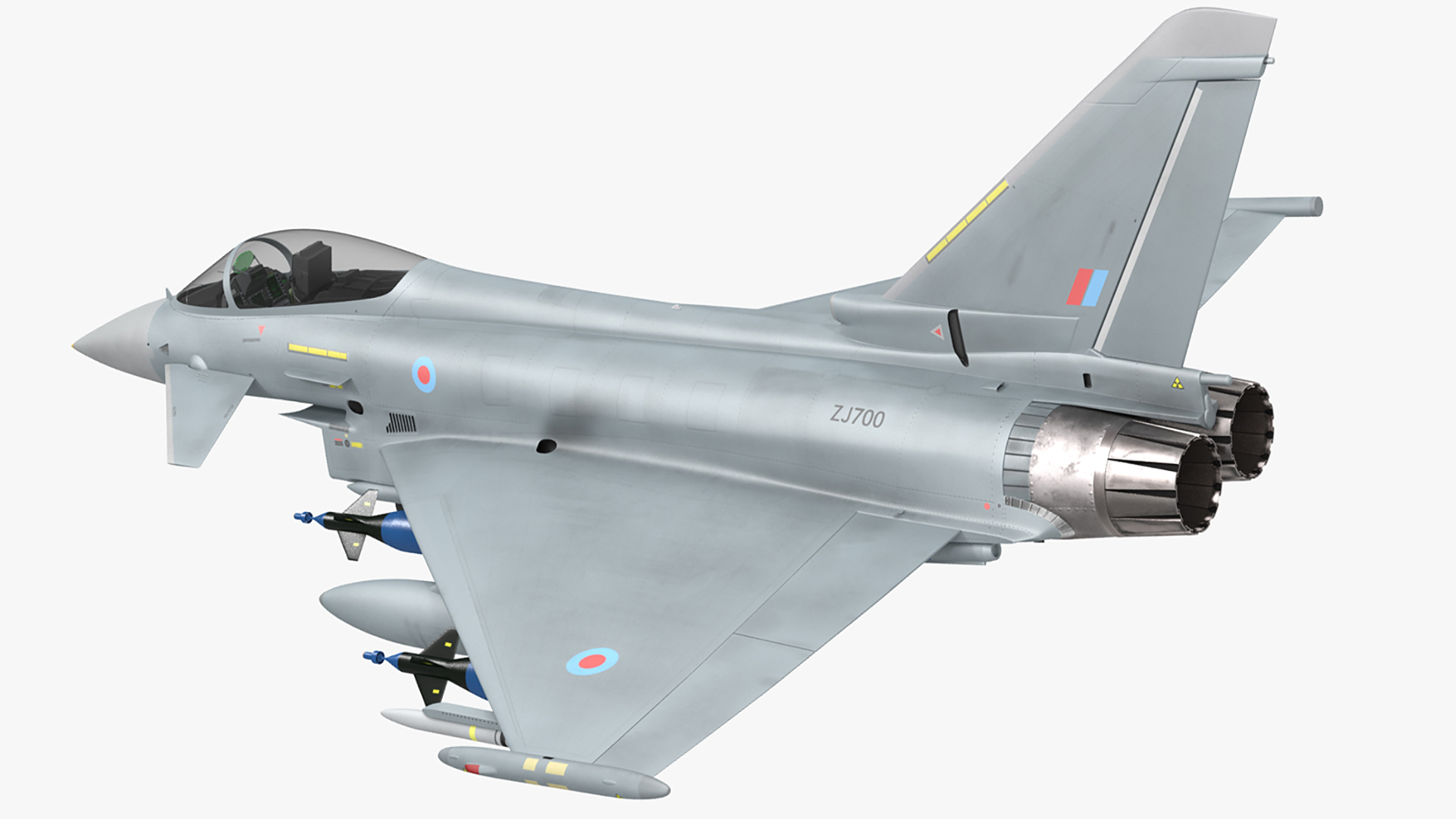 3D Multirole Fighter Eurofighter Typhoon Rigged for Maya model