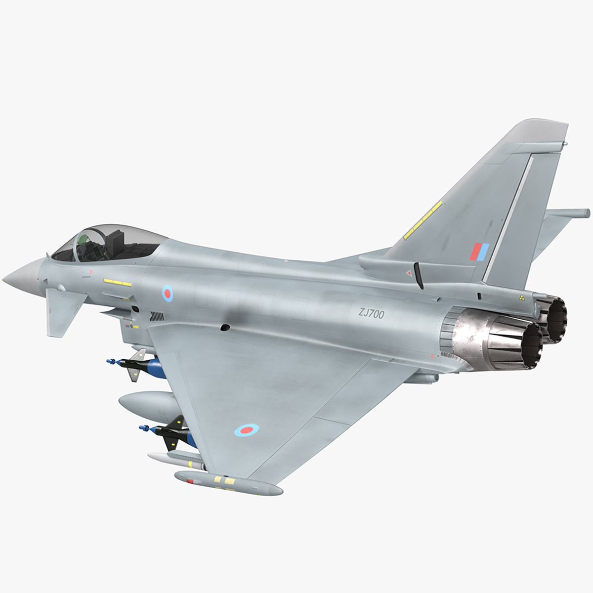 3D Multirole Fighter Eurofighter Typhoon Rigged for Maya model