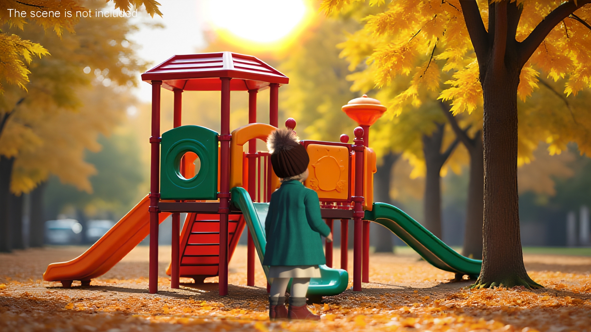 3D Toddler Girl Everyday Autumn Style Standing model