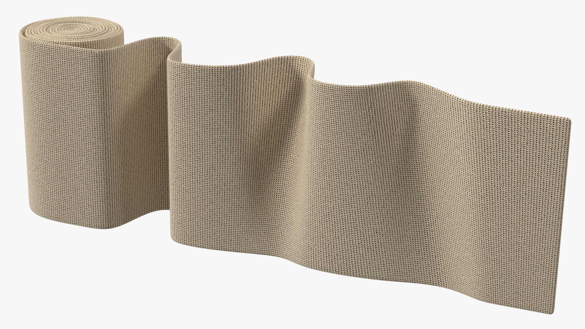 3D model Unfolded Elastic Bandage Beige