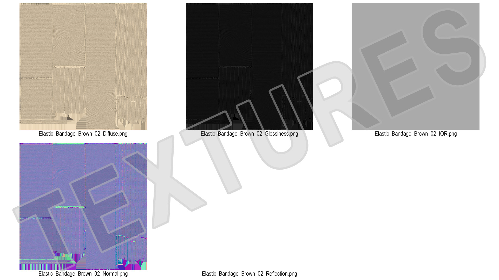 3D model Unfolded Elastic Bandage Beige