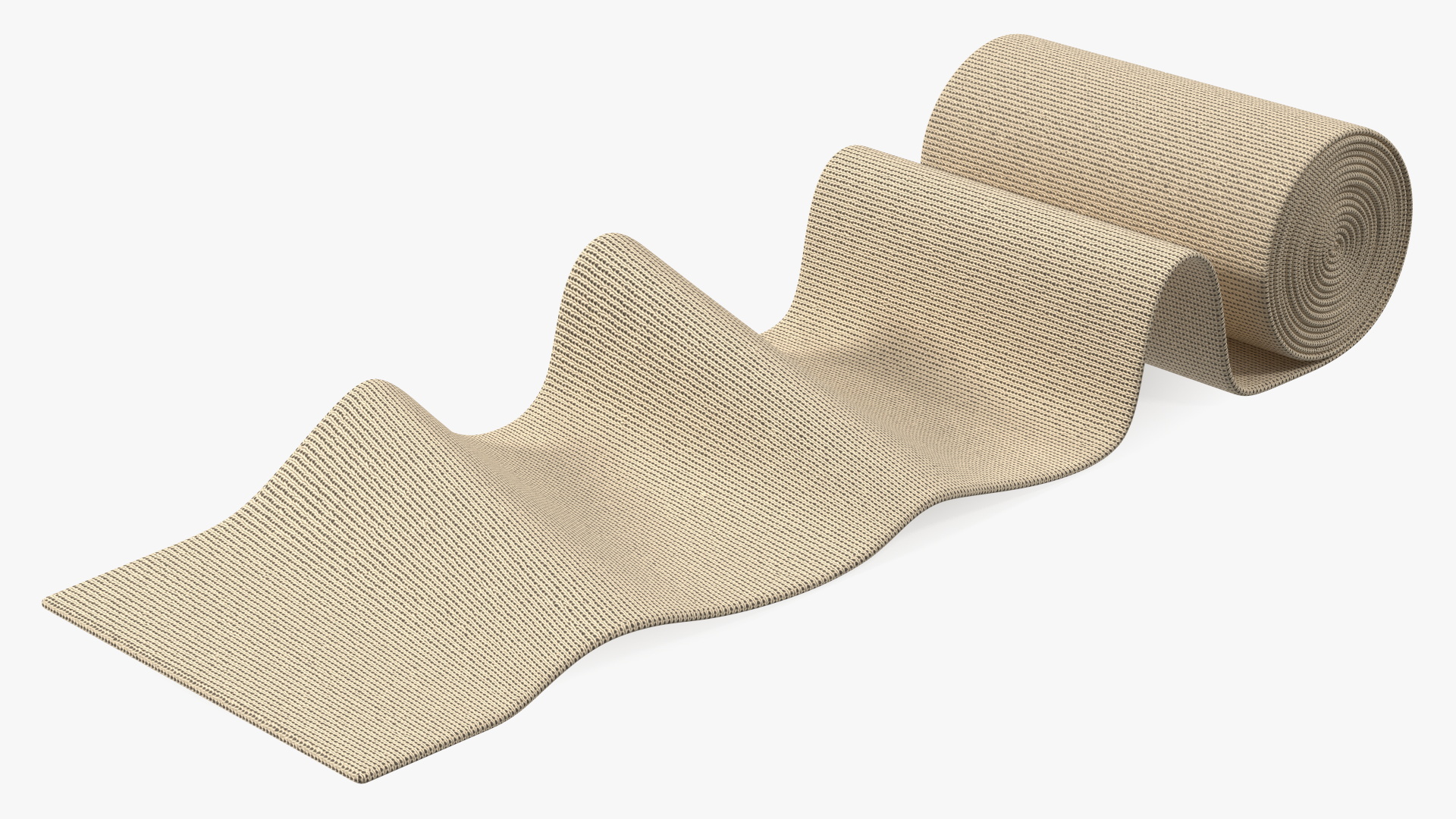 3D model Unfolded Elastic Bandage Beige