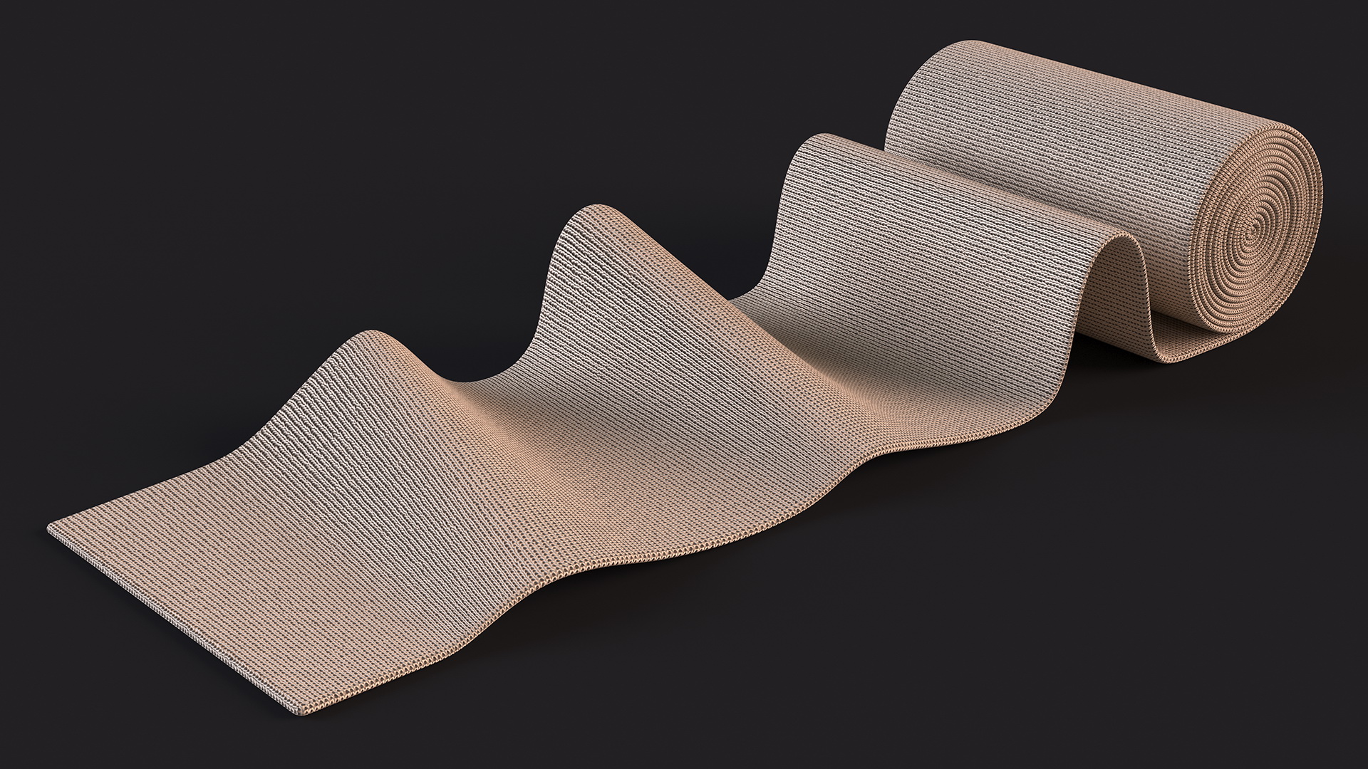 3D model Unfolded Elastic Bandage Beige