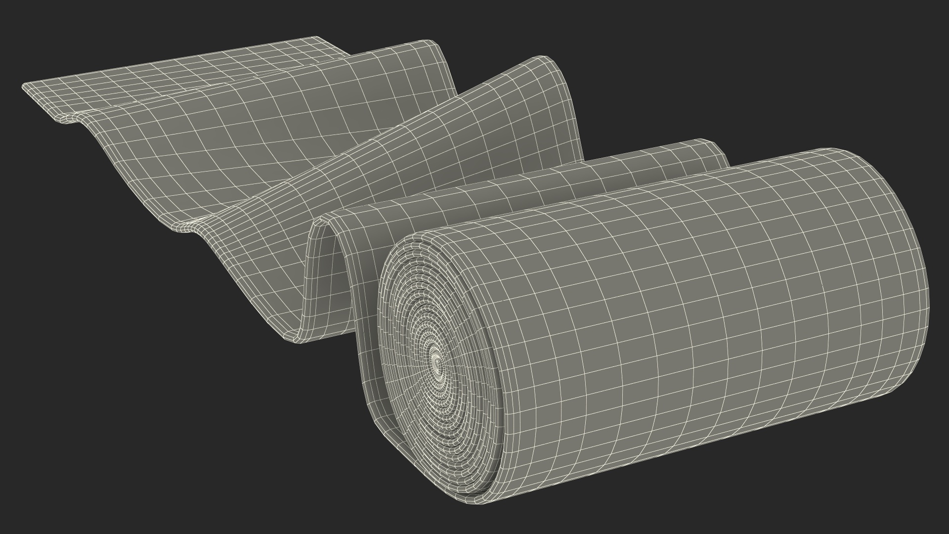 3D model Unfolded Elastic Bandage Beige