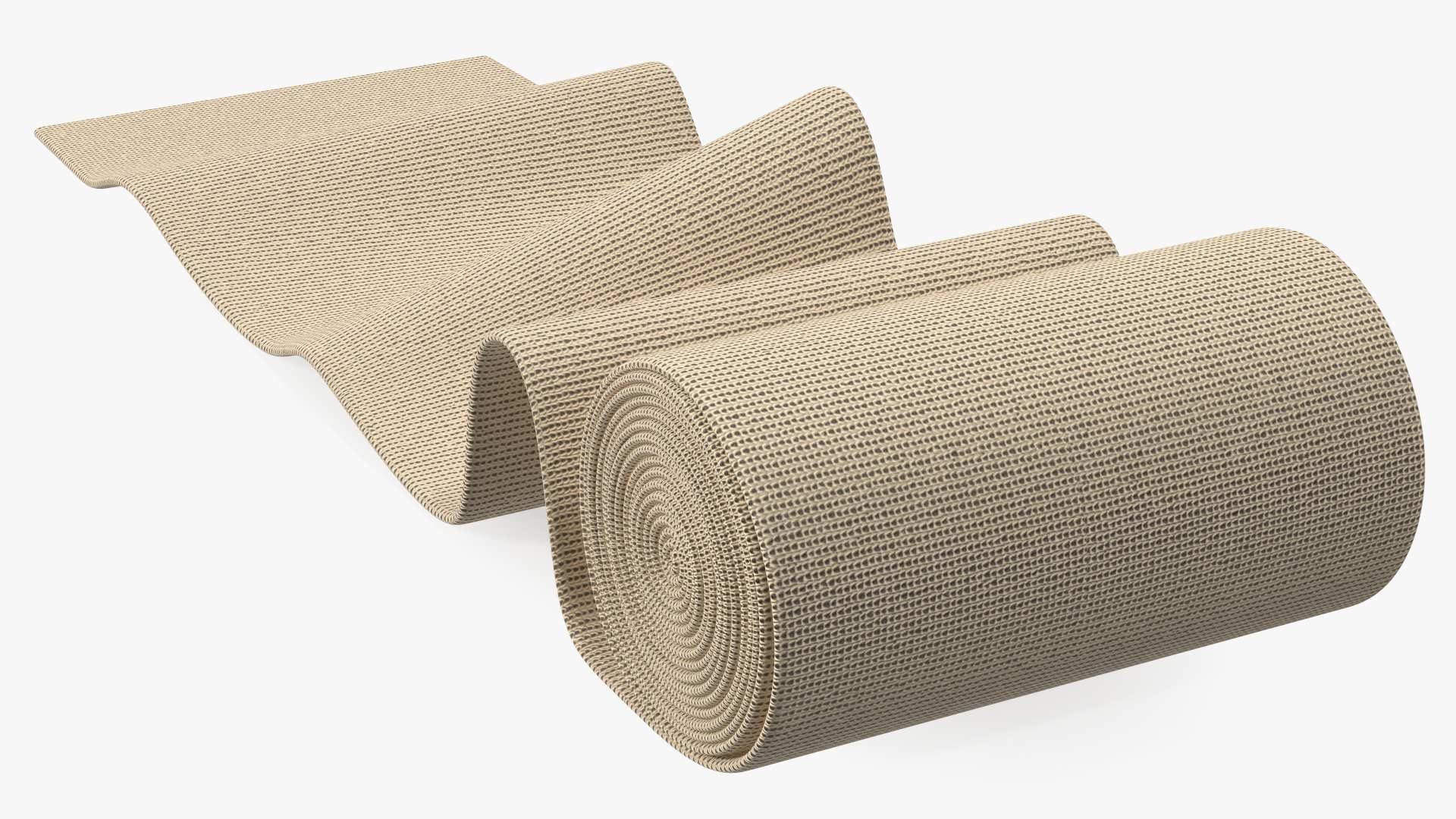 3D model Unfolded Elastic Bandage Beige