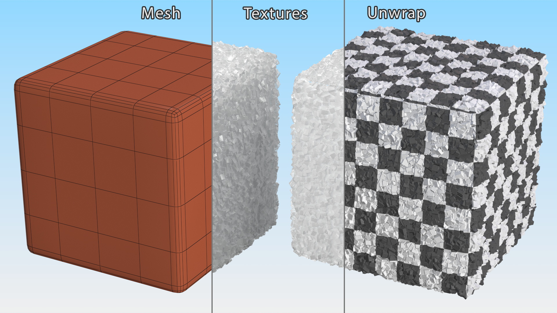 White Sugar Cube 1x1x1cm 3D model