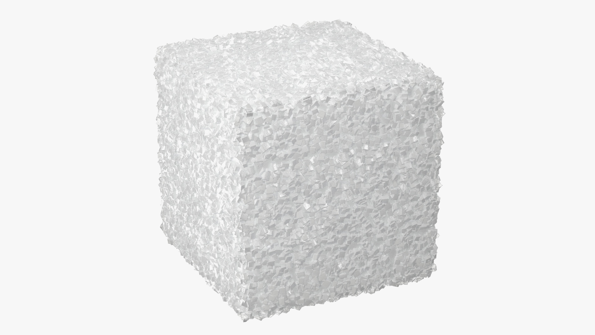 White Sugar Cube 1x1x1cm 3D model