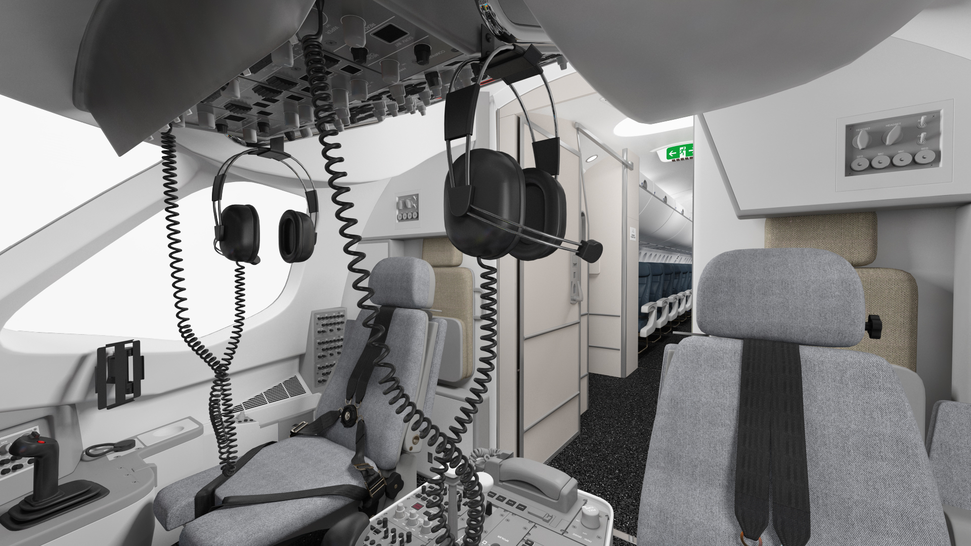 3D Airbus A220 300 Detailed Interior model