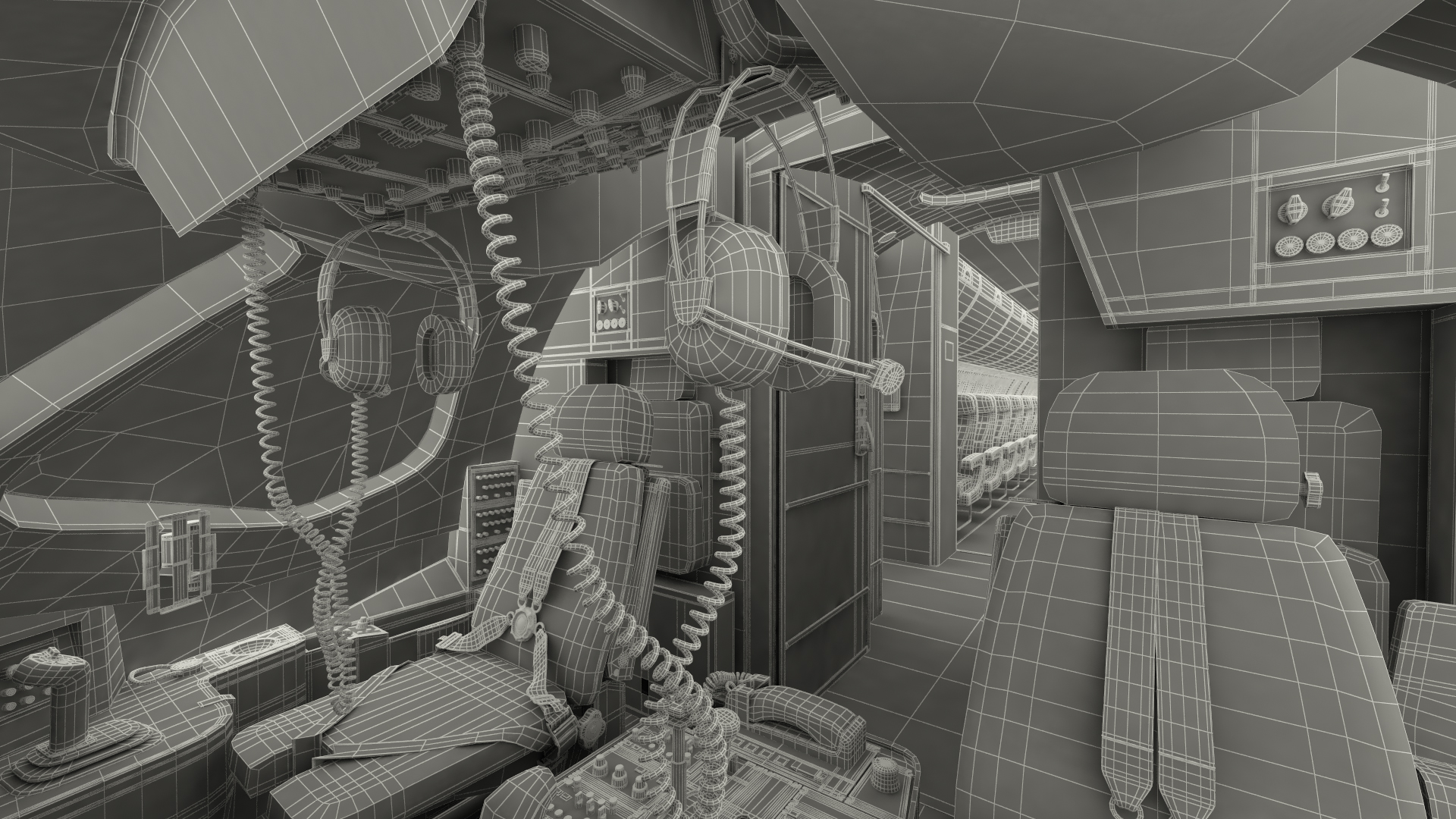 3D Airbus A220 300 Detailed Interior model