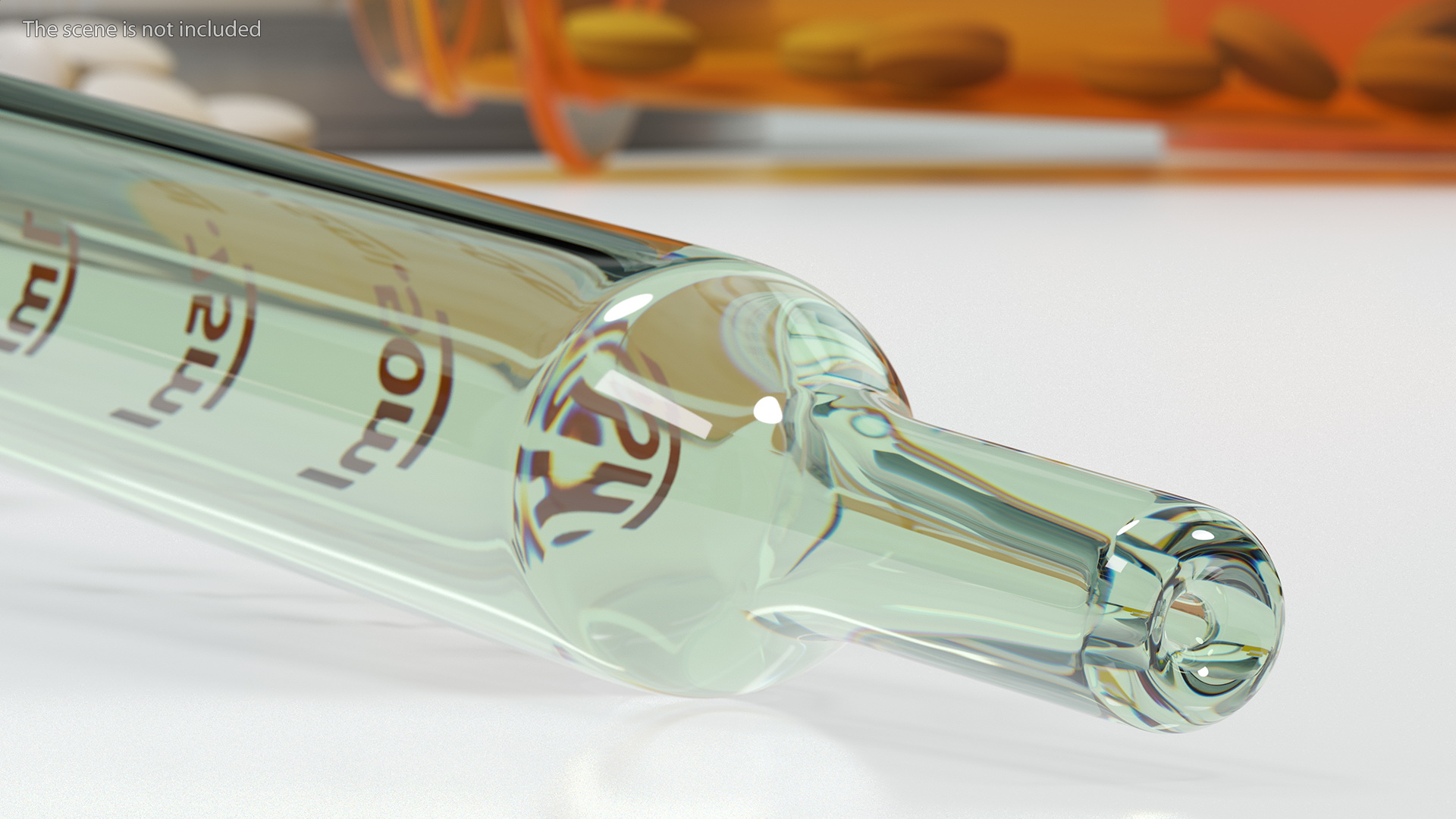 Straight Tip Calibrated Medicine Dropper 1ml 3D model