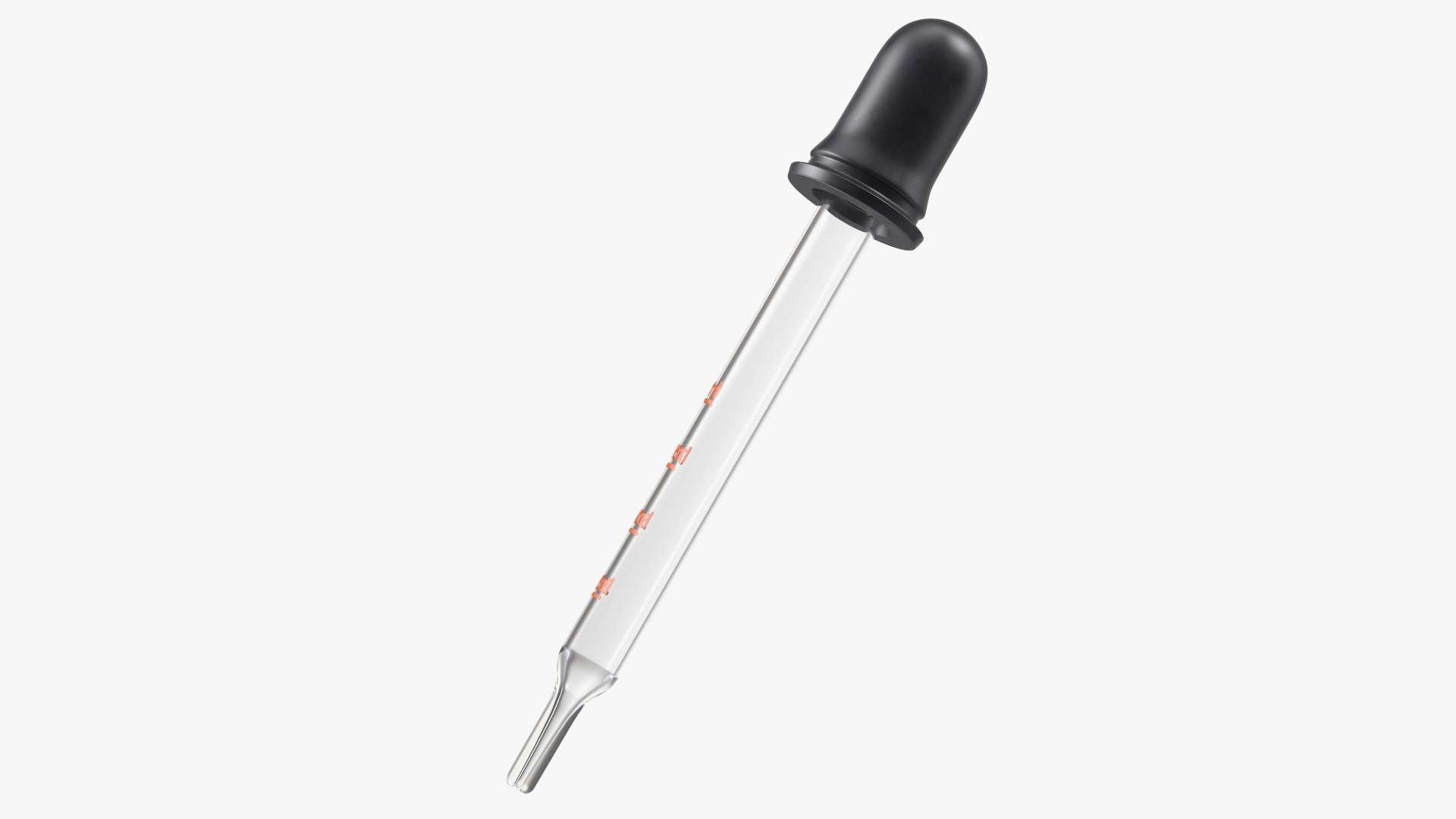Straight Tip Calibrated Medicine Dropper 1ml 3D model