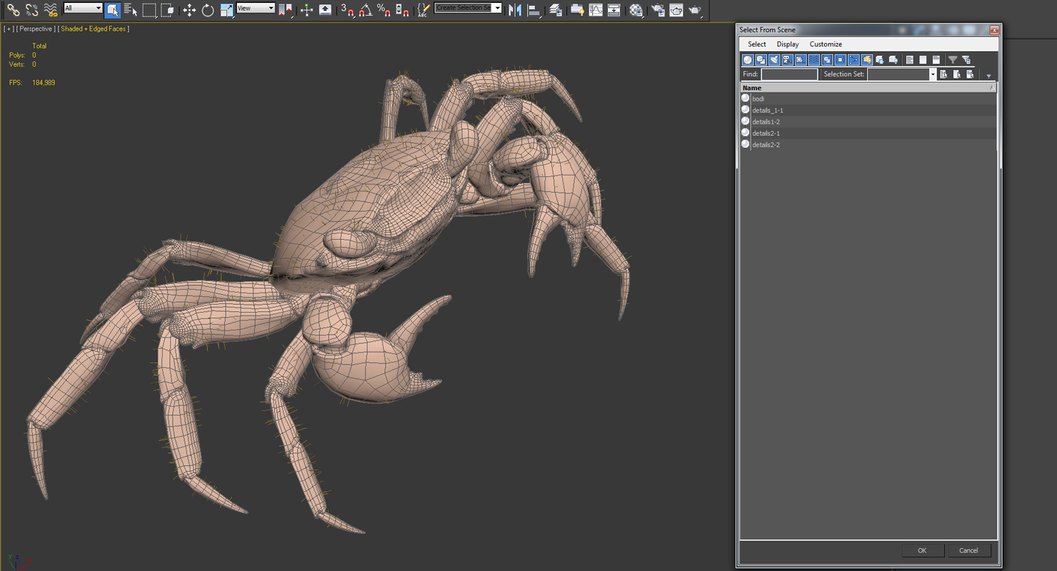 3D Vampire Crab Geosesarma Dennerle with Fur