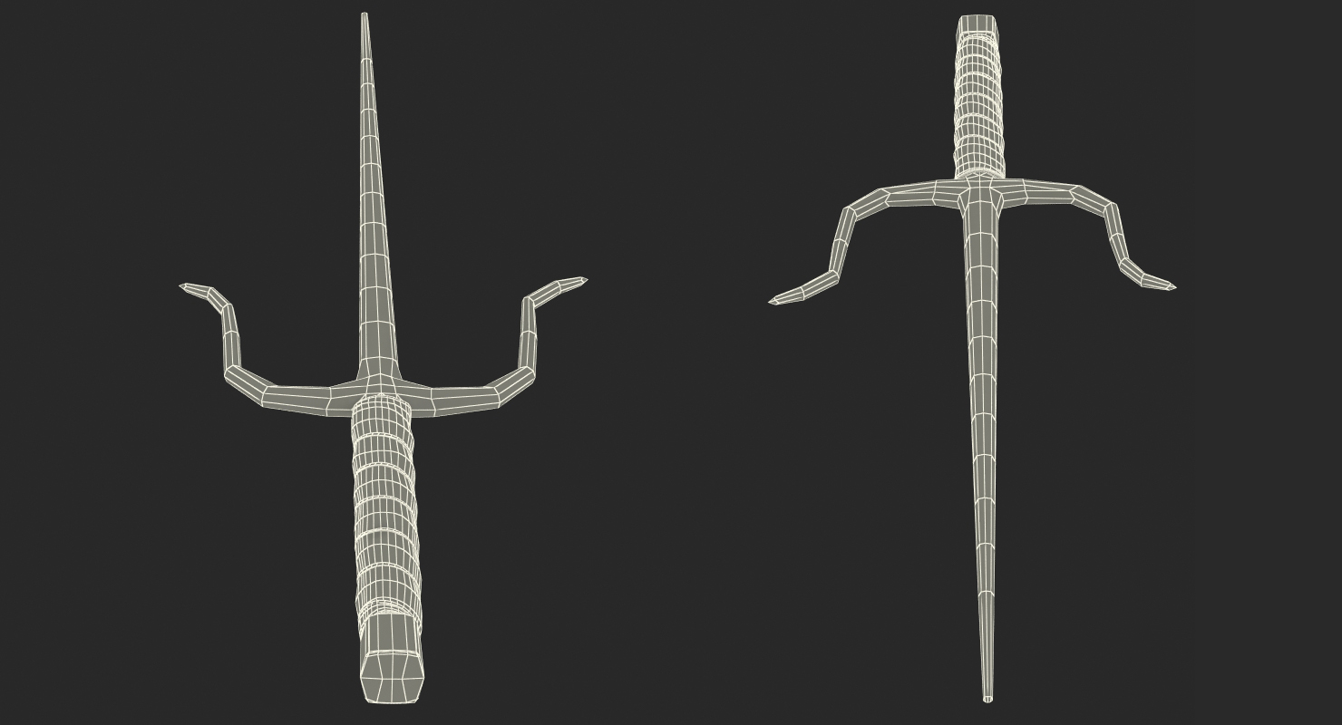 3D model Sai Weapon