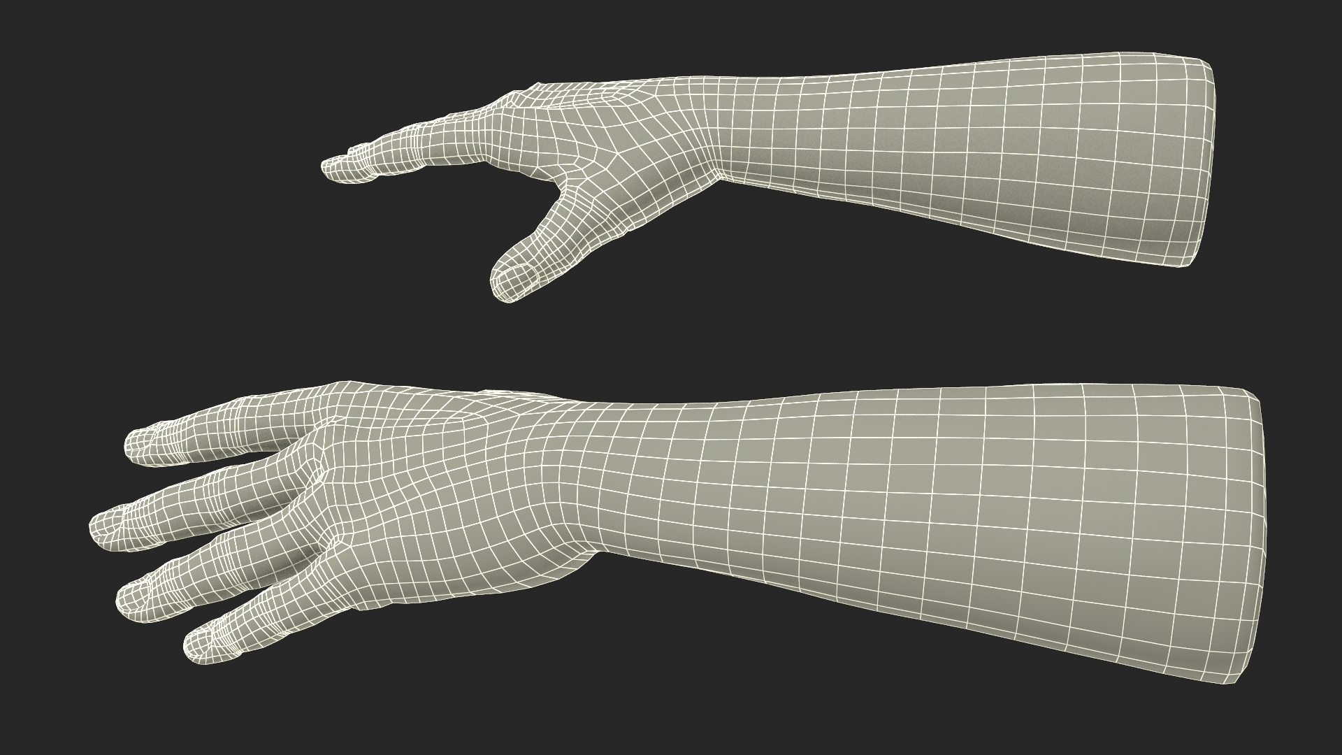European Man Hands Rigged for Maya 3D model
