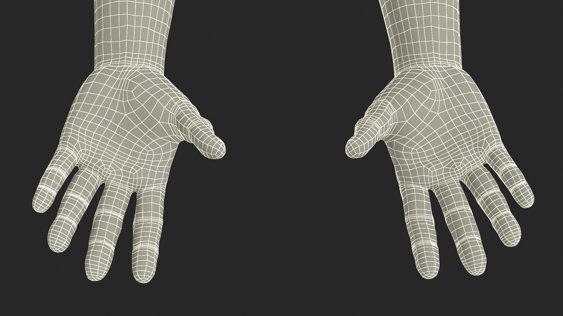 European Man Hands Rigged for Maya 3D model