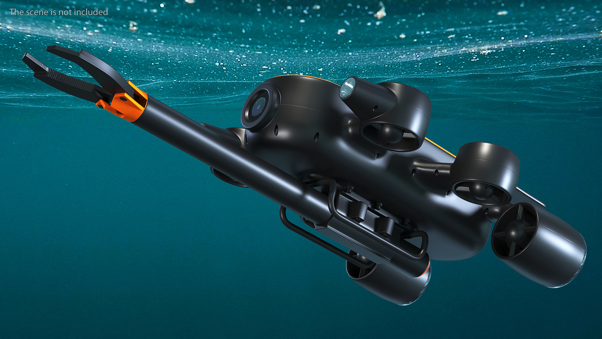 3D Titan Professional Underwater Drone Rigged for Maya