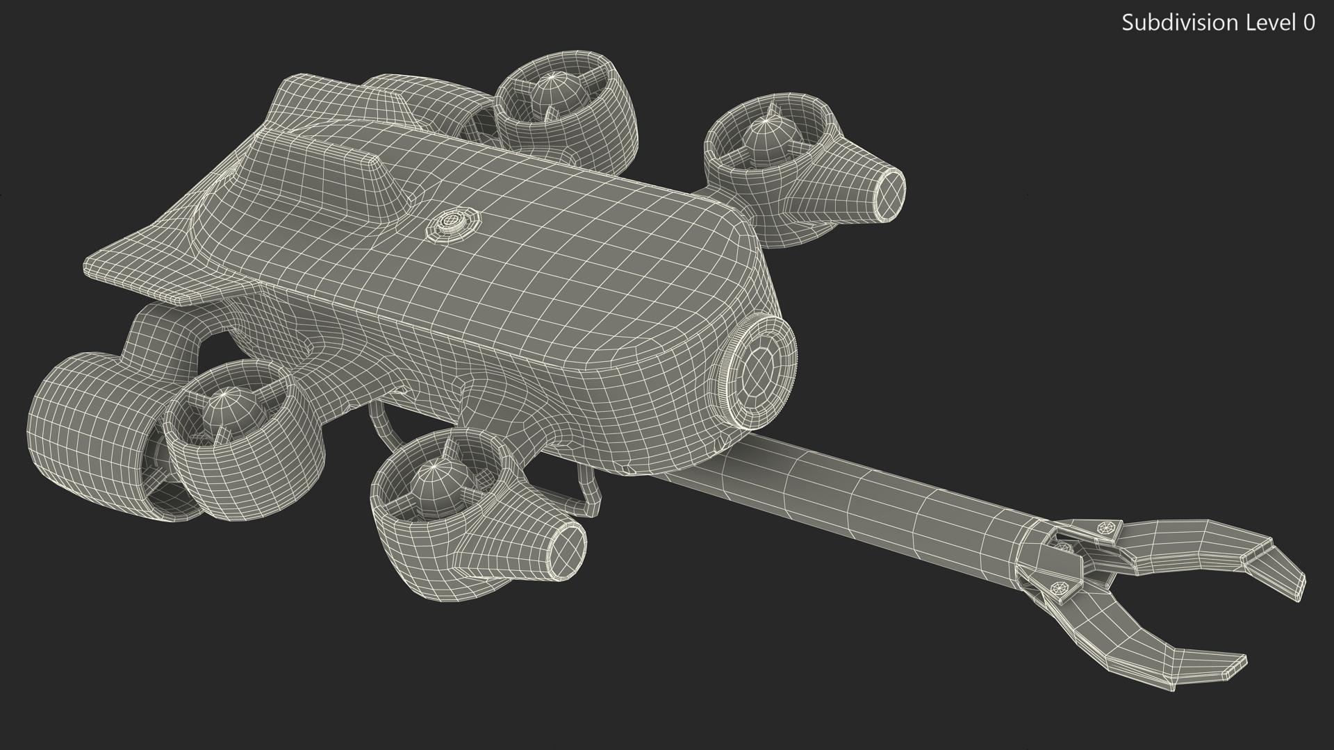 3D Titan Professional Underwater Drone Rigged for Maya