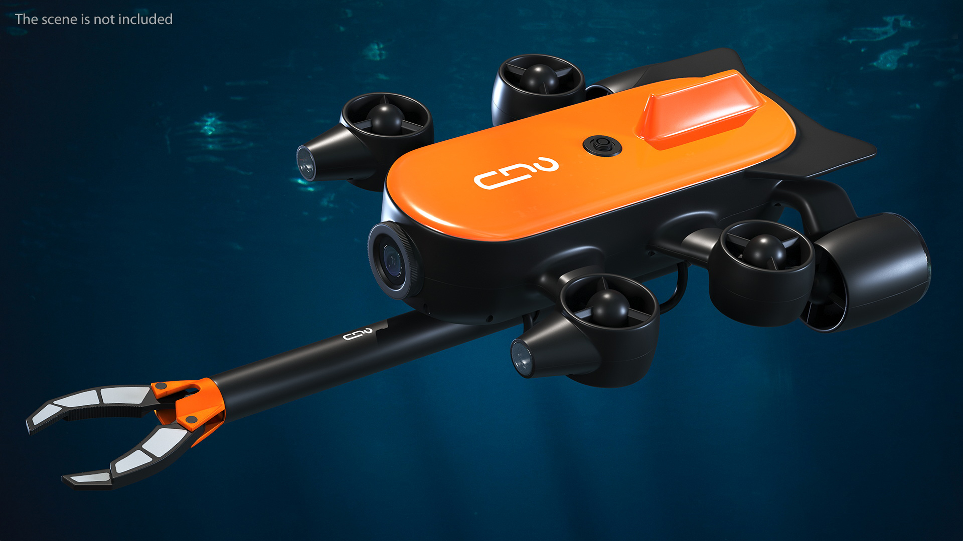 3D Titan Professional Underwater Drone Rigged for Maya