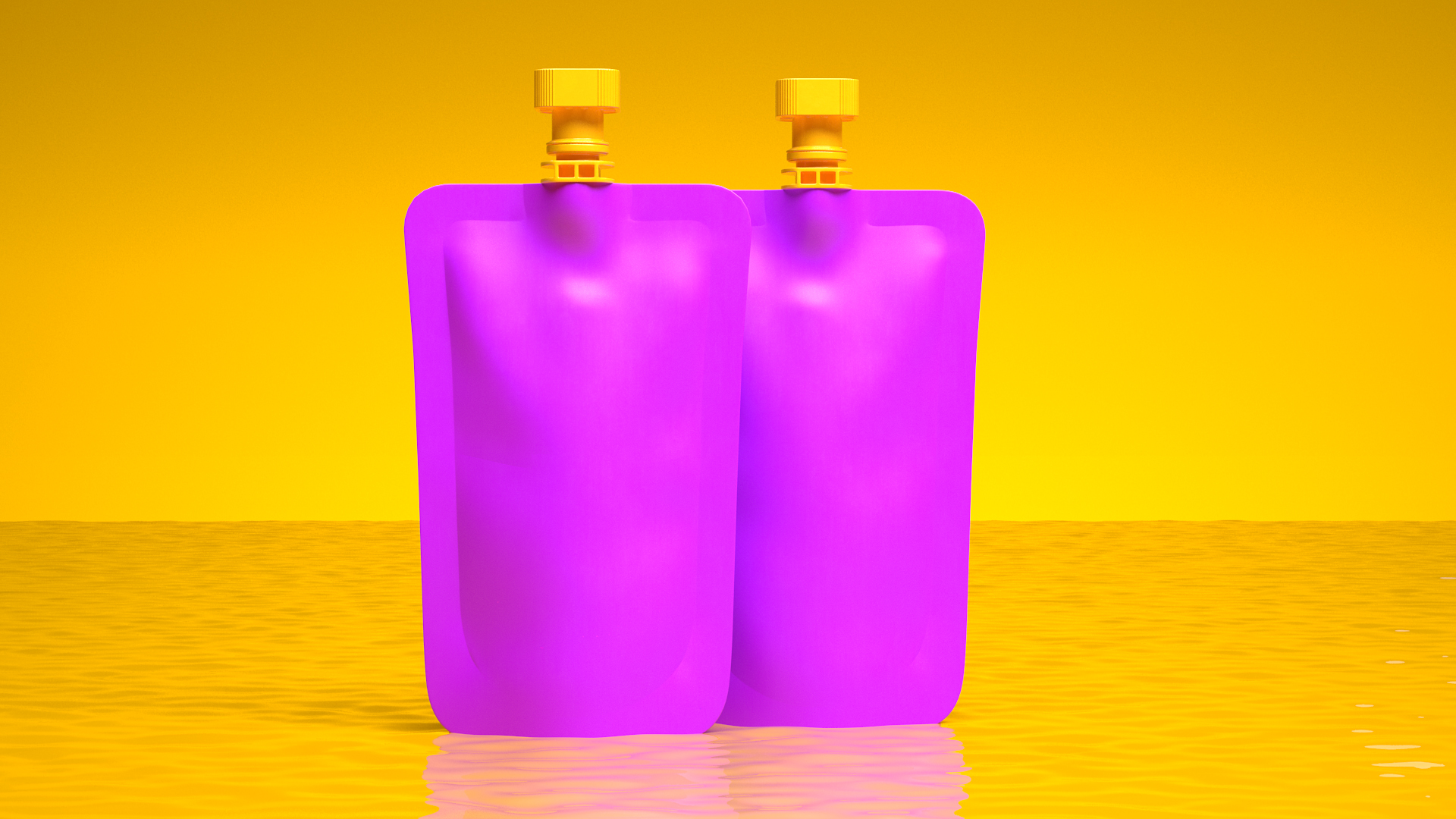 Purple Fruit Juice Pack with Spout 3D model
