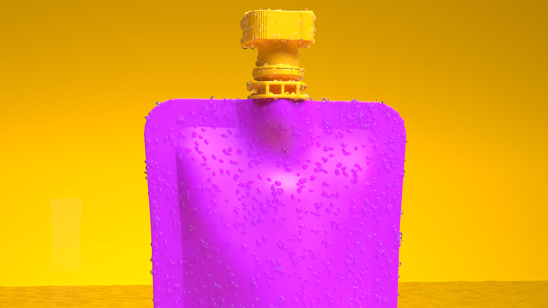 Purple Fruit Juice Pack with Spout 3D model