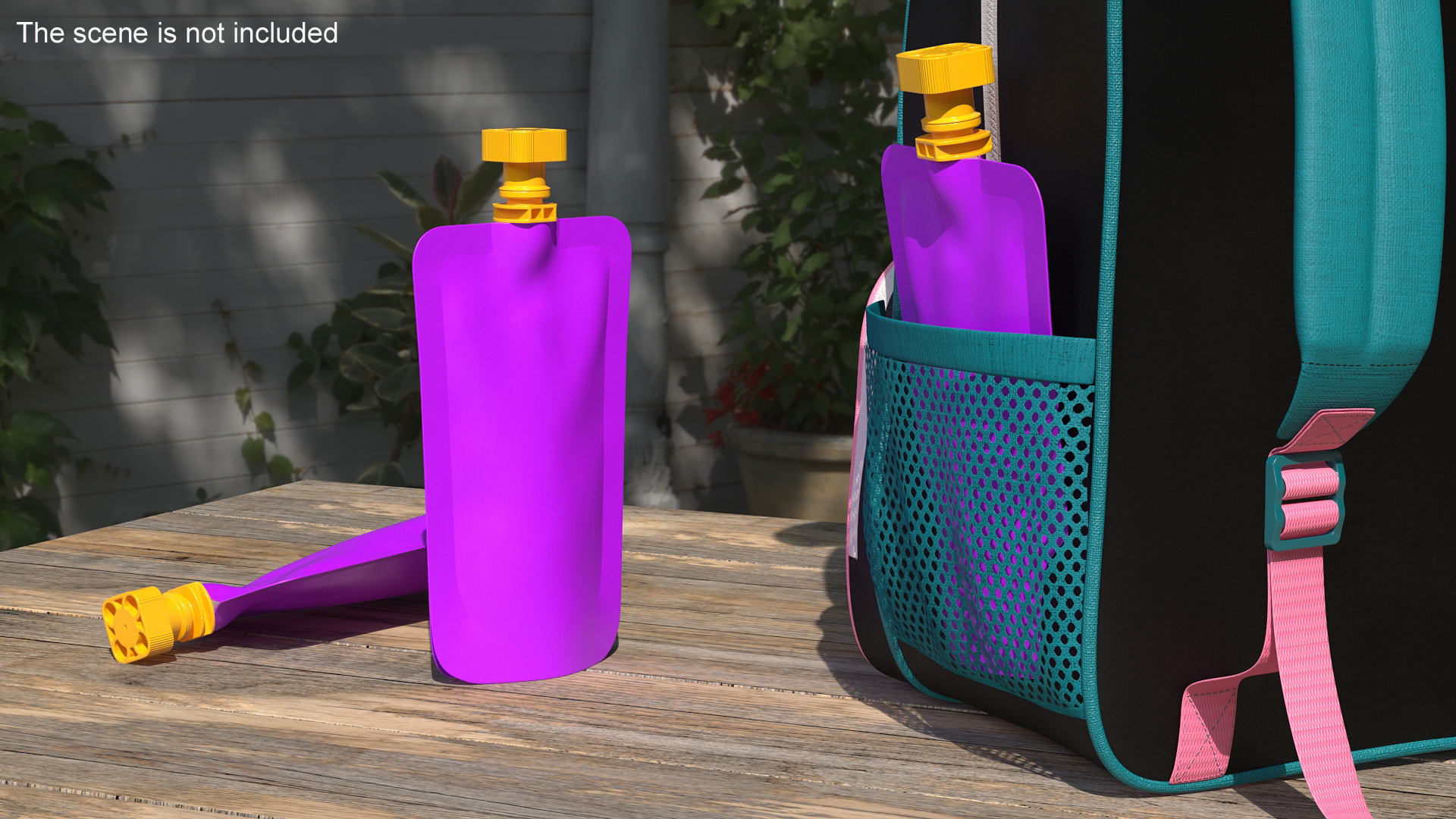 Purple Fruit Juice Pack with Spout 3D model