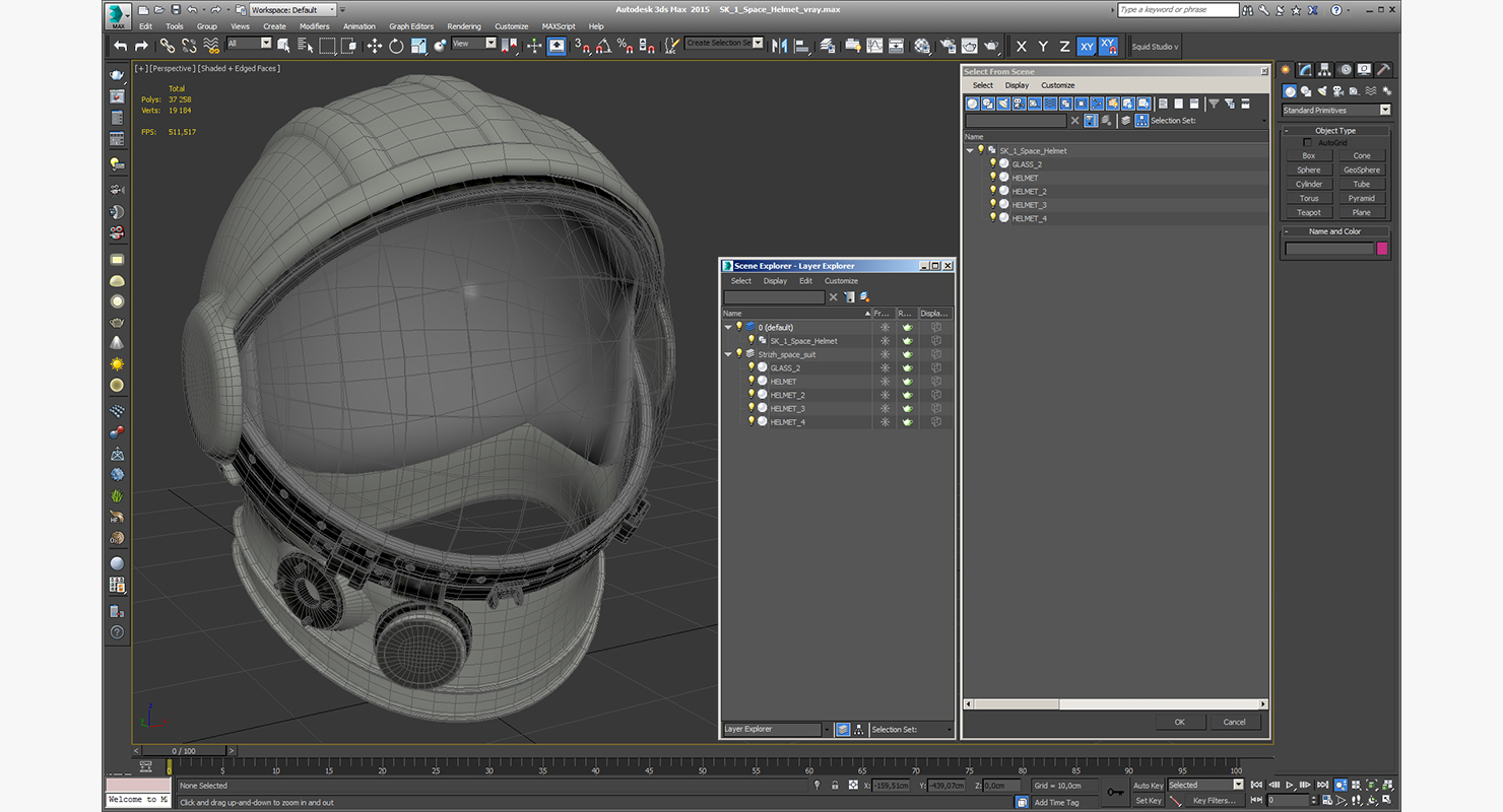 SK 1 Space Helmet 3D
