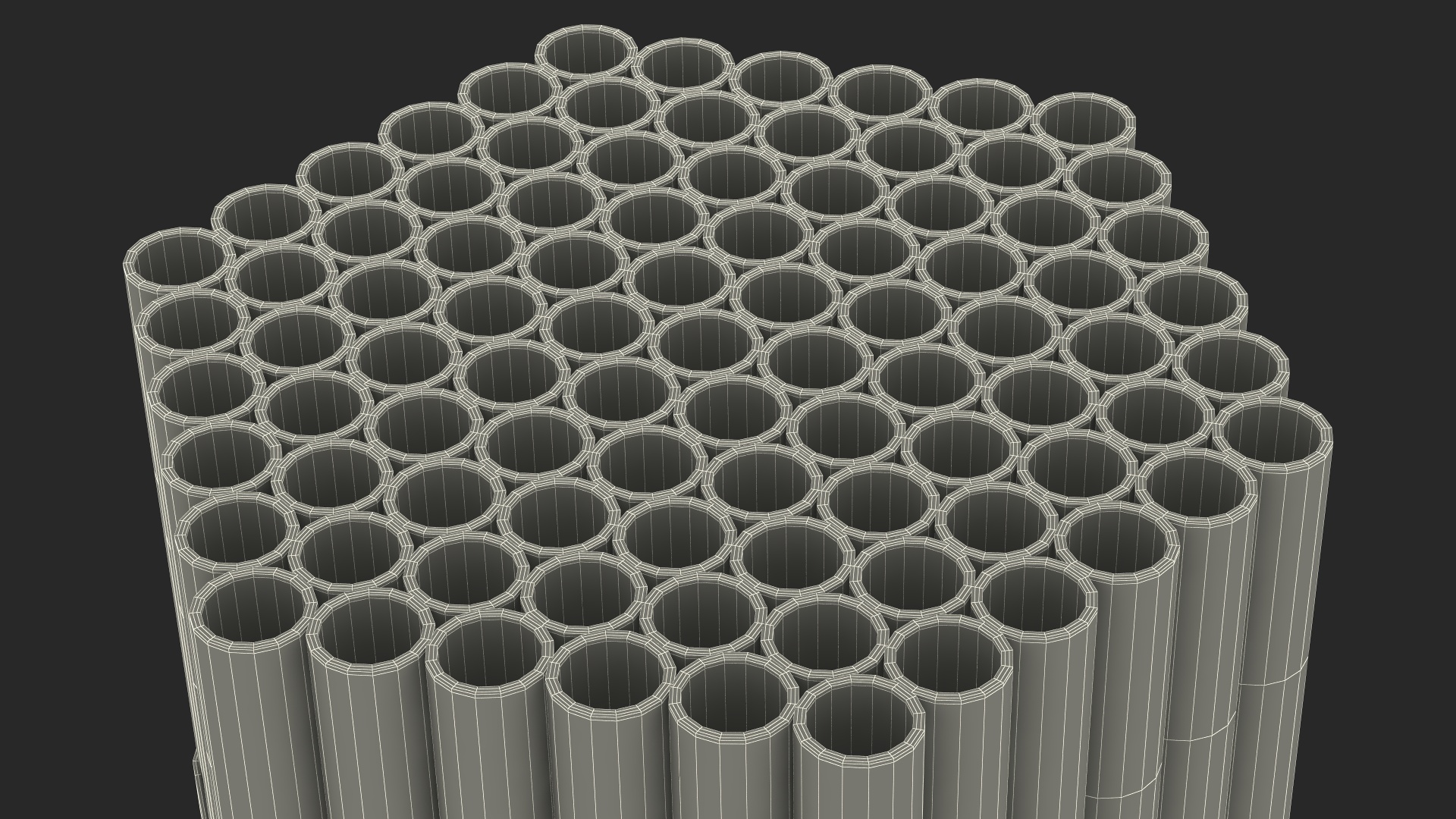 Thin Plastic Pipes Bundle 2 Meters 3D model