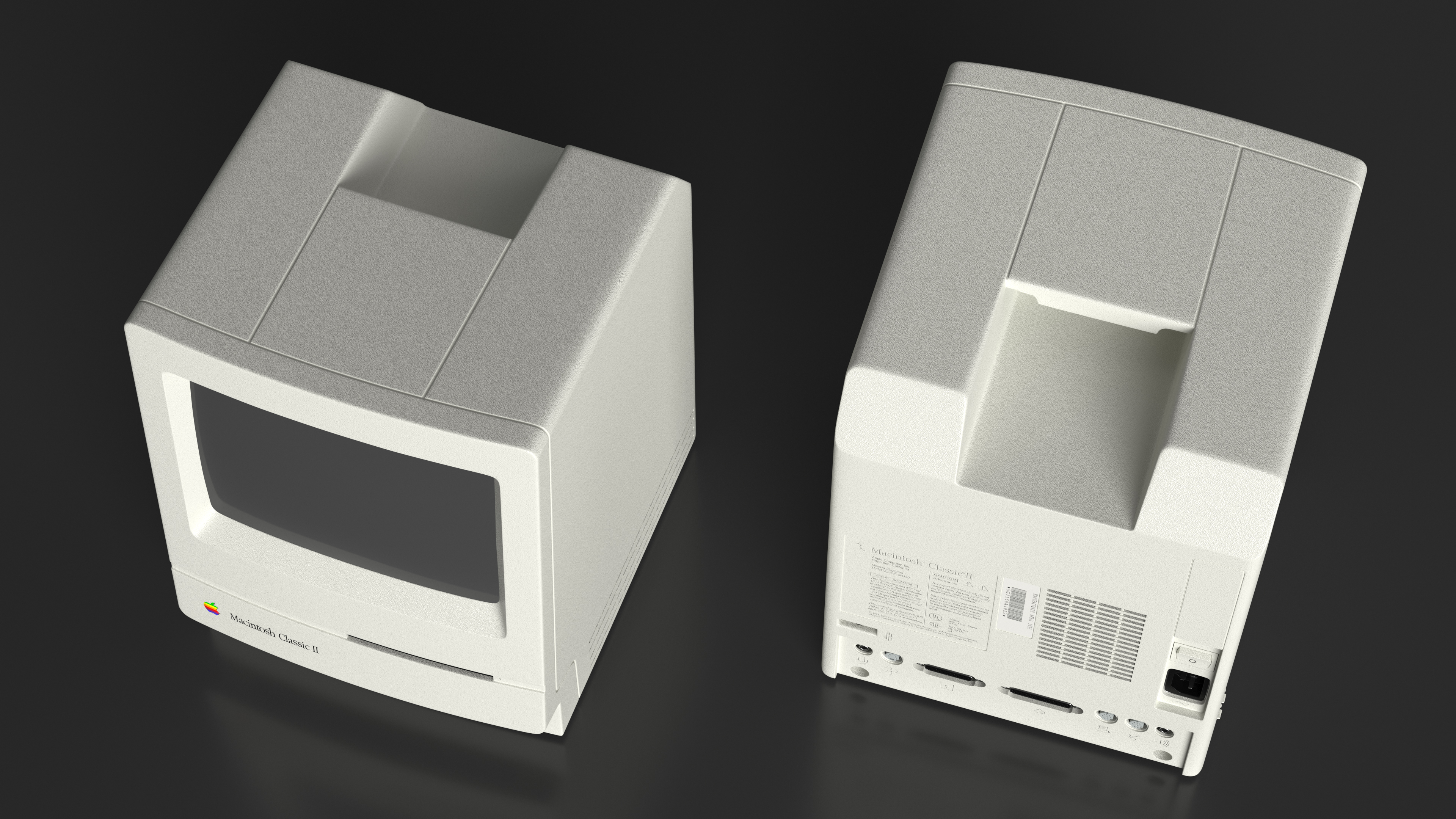 3D Vintage Apple Macintosh Classic II Computer model