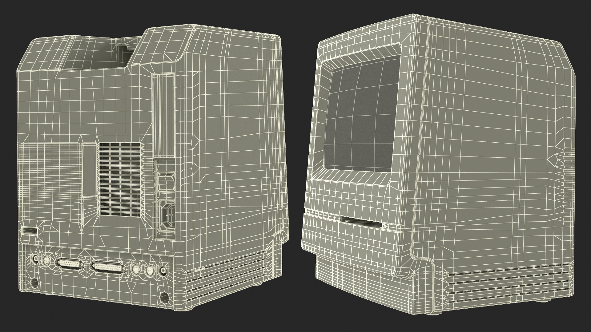 3D Vintage Apple Macintosh Classic II Computer model