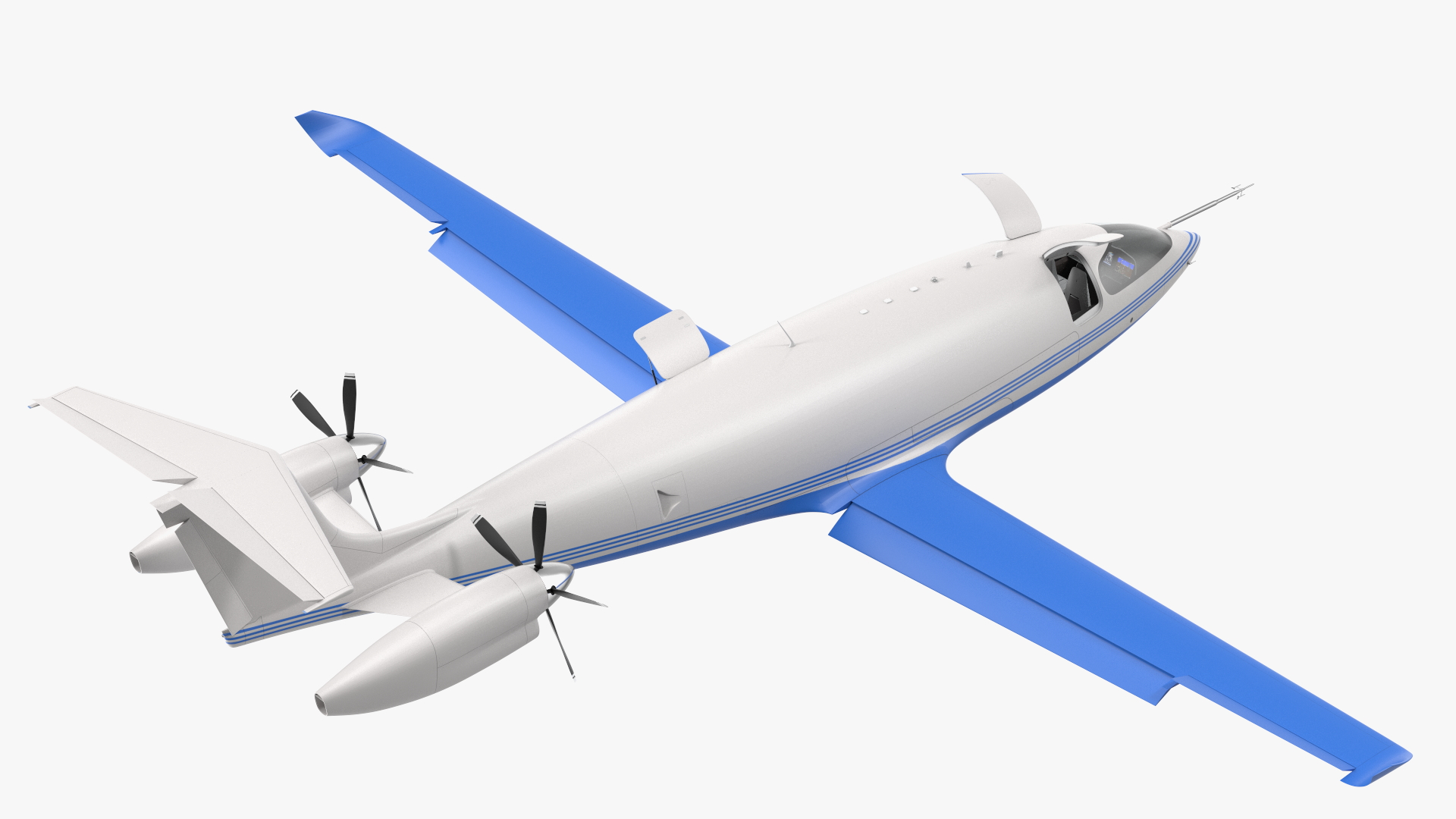 Electric Cargo Aircraft Rigged for Maya 3D model